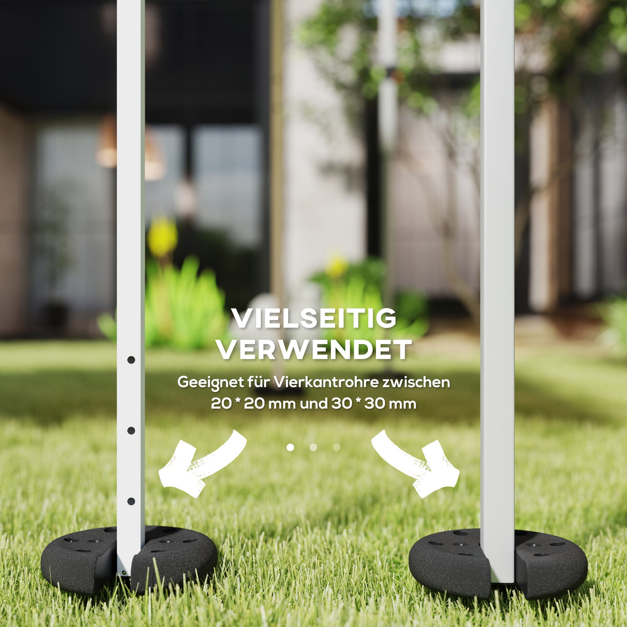 Weight 4 pcs. Tent Weights for Pavilion Beer Tent Gazebo Stackable Base Plastic Coating Cement Core Ø20 x 4.5 cm Black