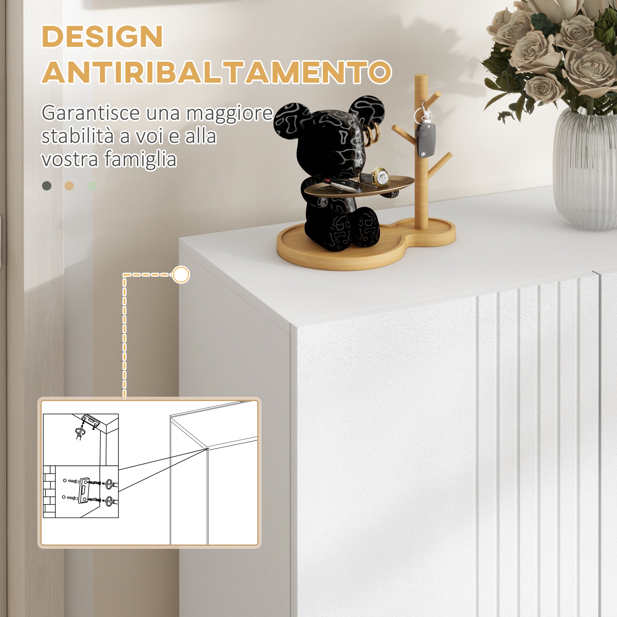 Space-Saving Shoe Cabinet with 2 Doors for 15-20 Pairs of Shoes, Entryway Shoe Cabinet with 5 Adjustable Shelves and Soft-Close Doors, White