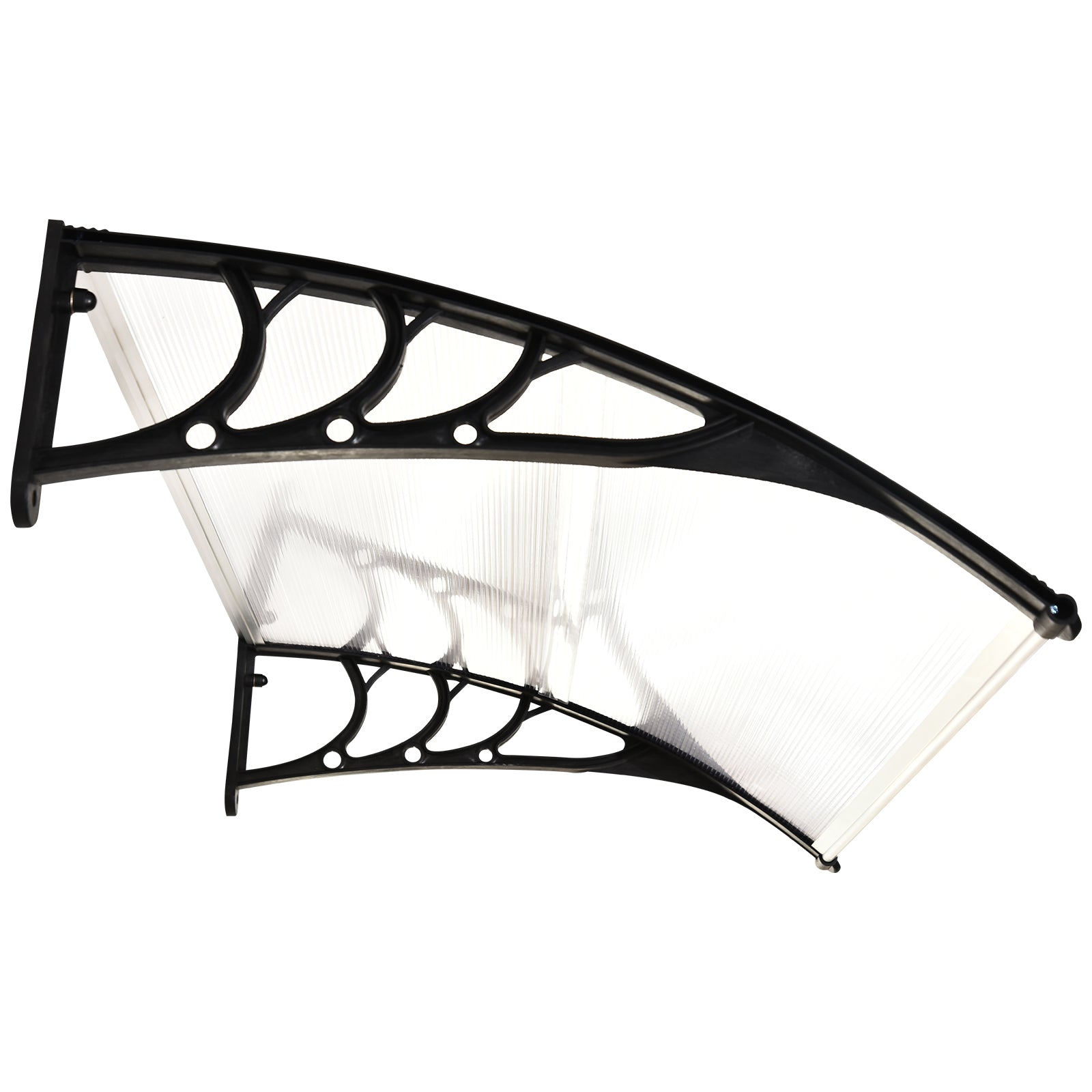 Balcony Door and Window Canopy, Waterproof and Anti-UV Outdoor Canopy in Polycarbonate for Exterior, 75x120cm