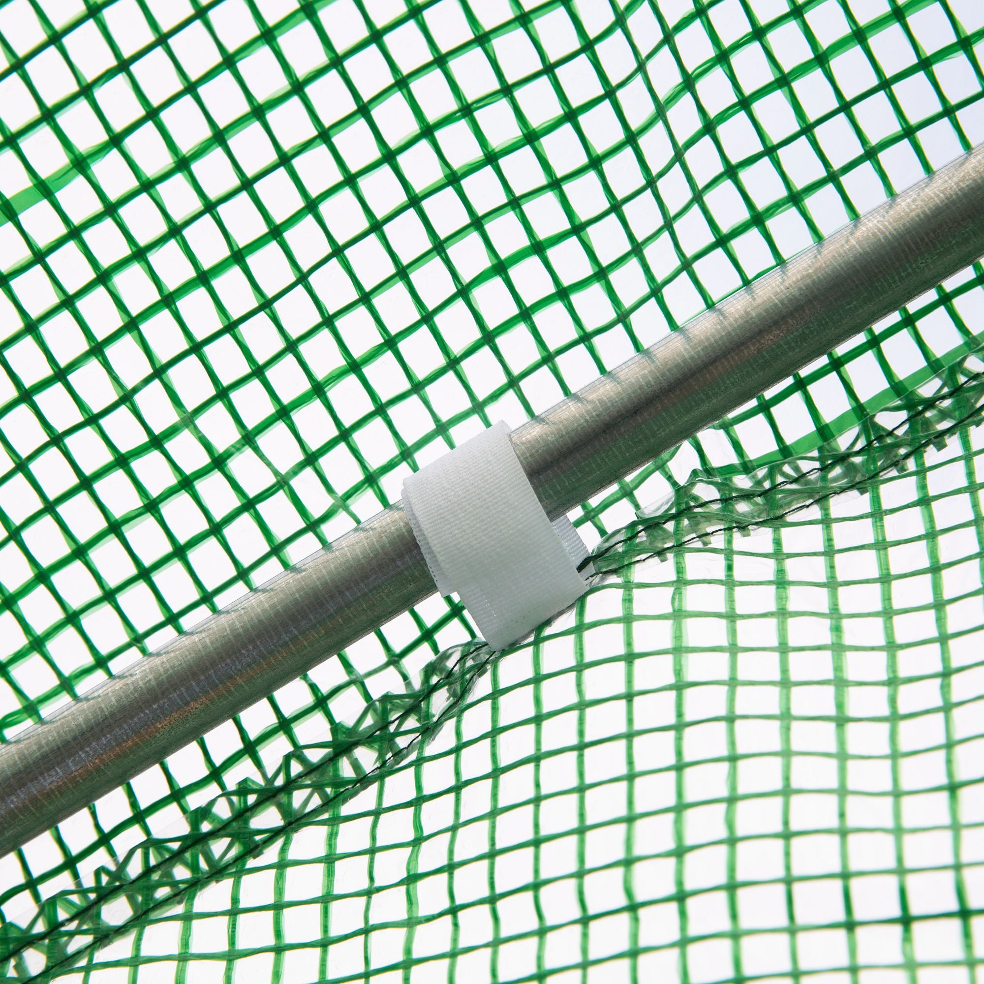 Garden Tunnel Greenhouse Ground Area 10.5 m² 3.5 x 3 x 2 m Reinforced Tubular Frame Zippered Door 6 Roll-up Windows Green