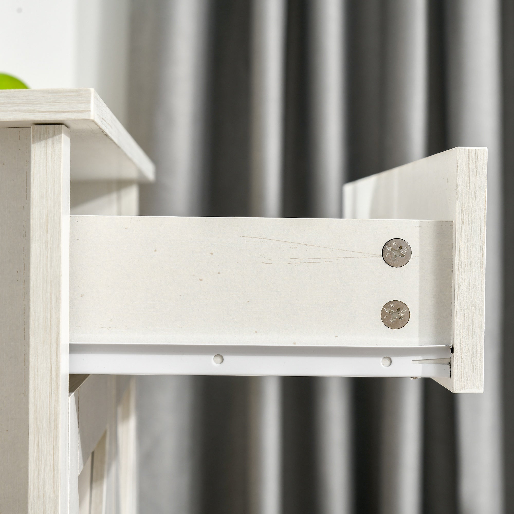 Kitchen Sideboard Buffet for Living Room with 1 Drawer 2 Doors and Adjustable Inner Shelf Decorative Auxiliary Furniture for Dining Room 80x39.7x80 cm White Wash