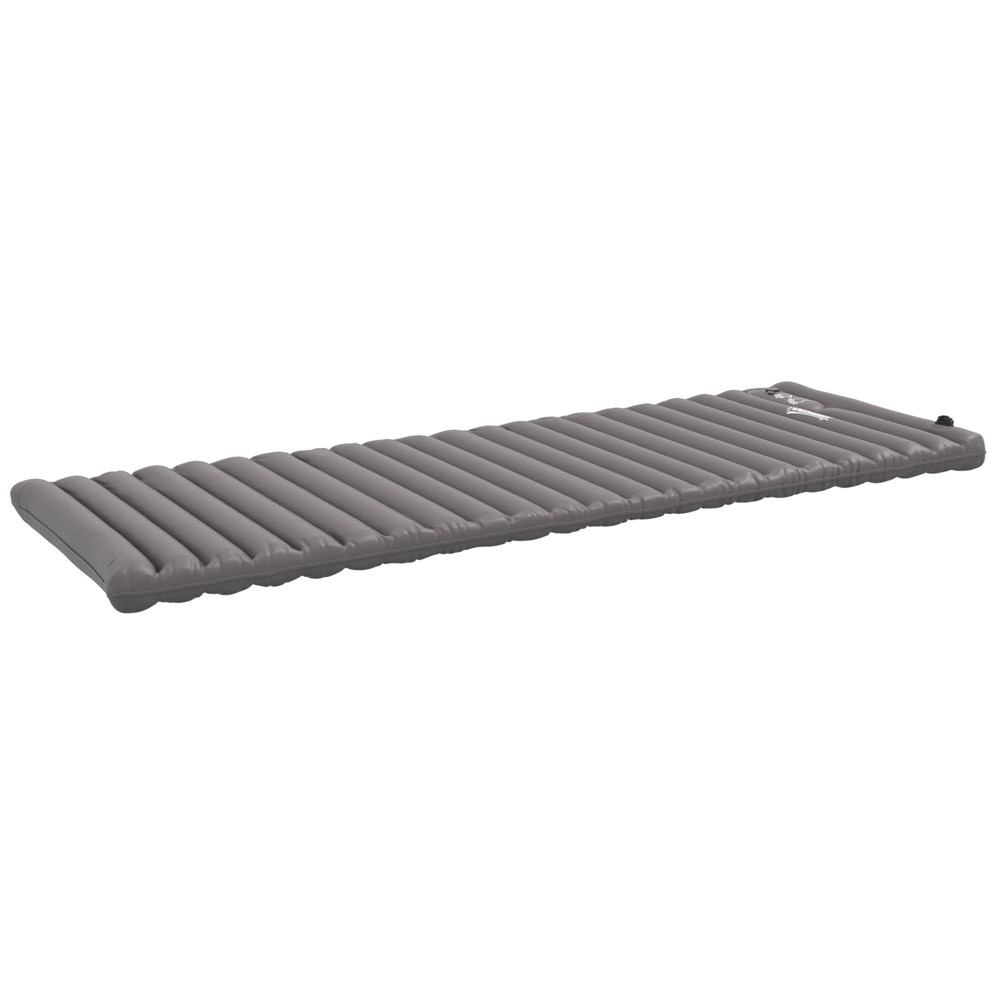 Inflatable Camping Mattress, single air mattress for optimized comfort, 1 person, foldable, with carrying bag, 195 x 70 x 10 cm, gray
