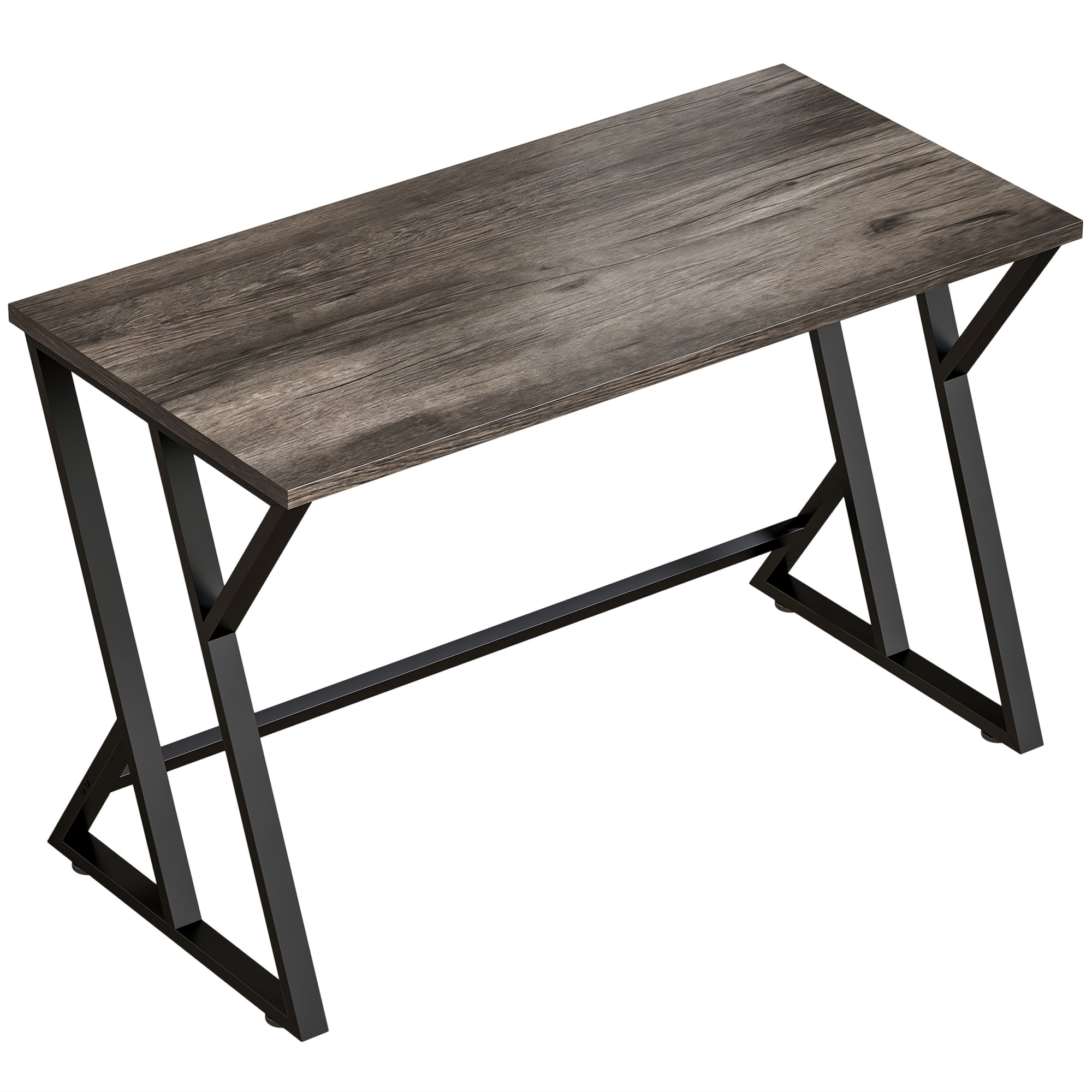 47.2 in Computer Desk – Industrial Z-Frame Work Desk for Office, Bedroom & Small Spaces, Weathered Gray