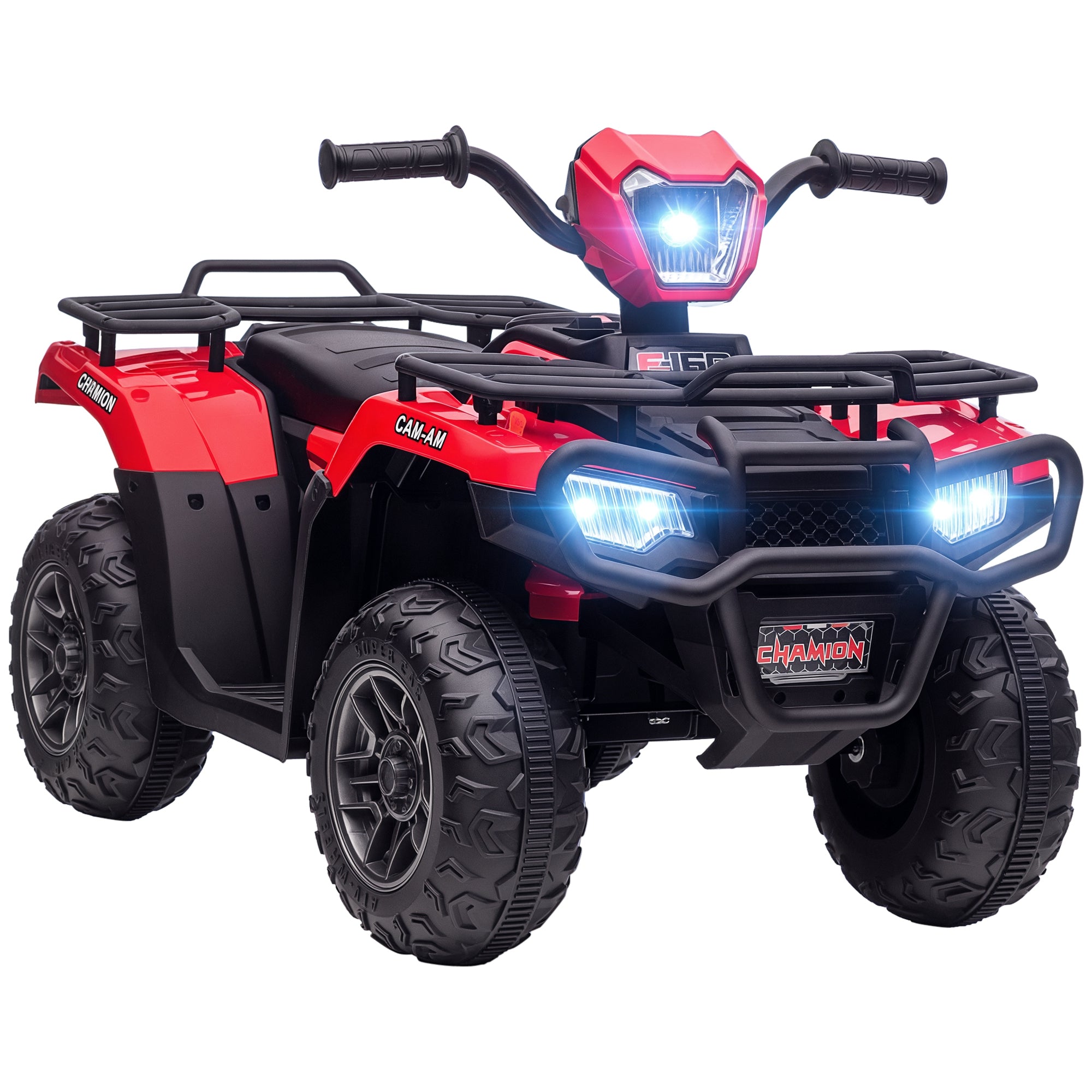 Kids Quad Electric 12V Children's Quad with Forward, Reverse Function, Music, MP3, LED Headlights Electric Quad for Children 3-5 Years Red