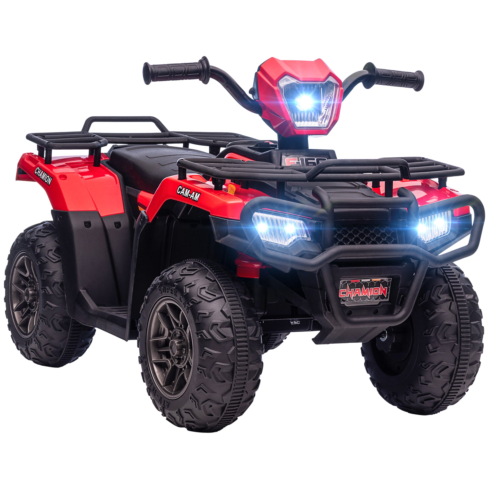 Kids Quad Electric 12V Children's Quad with Forward, Reverse Function, Music, MP3, LED Headlights Electric Quad for Children 3-5 Years Red