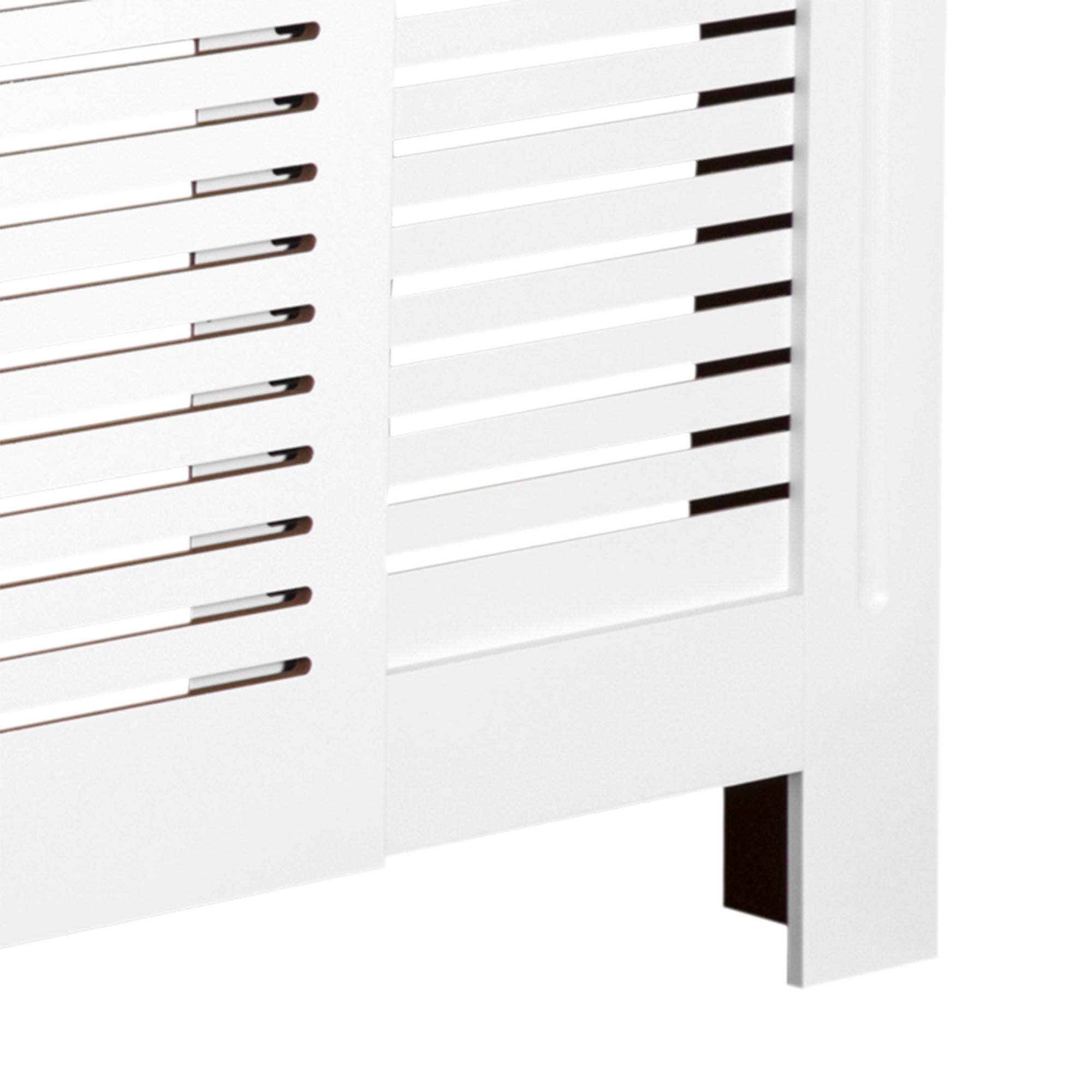 Contemporary Design Extendable Radiator Cover 139-208.5 x 20.5 x 82.5 cm MDF White
