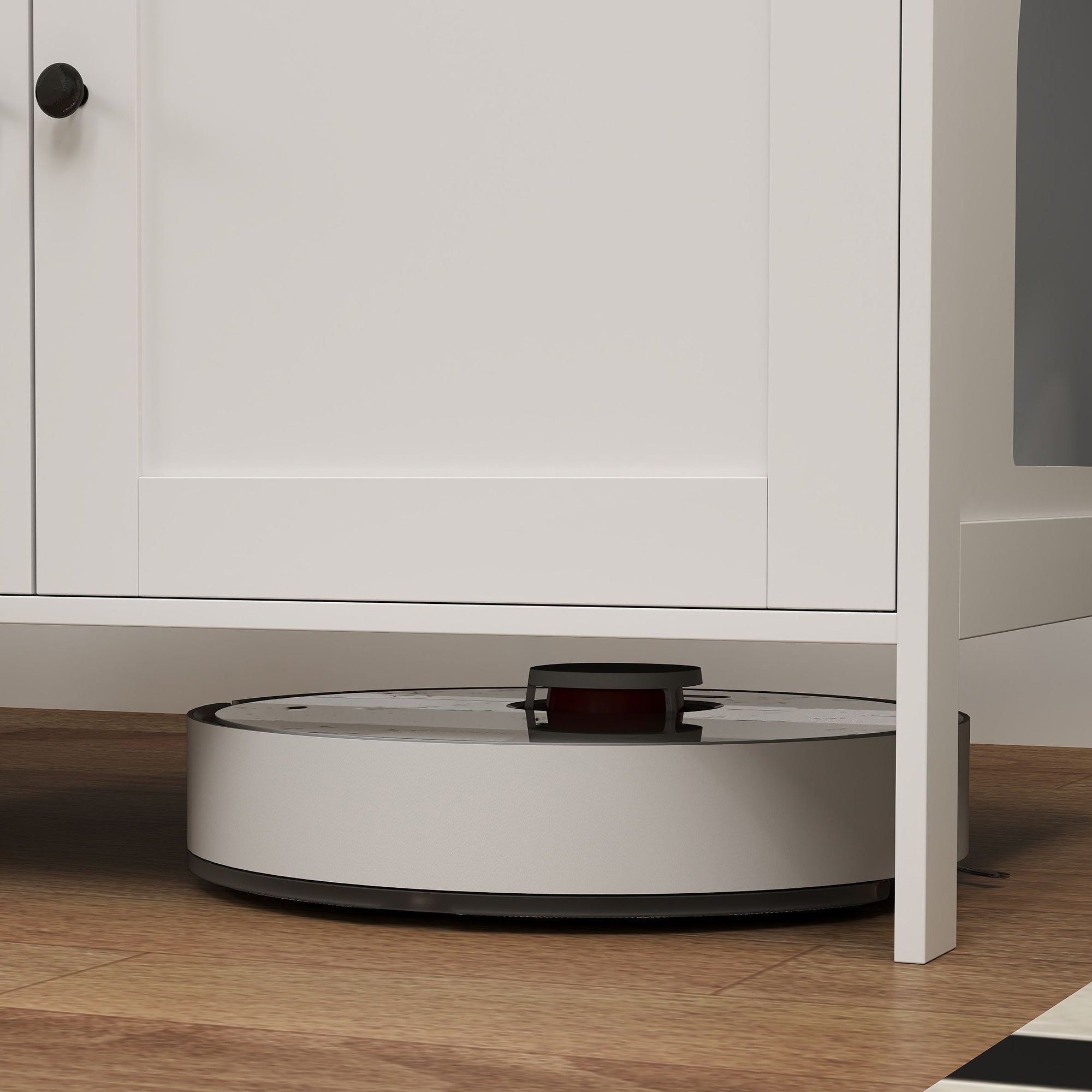 Cat Litter Box Cabinet Cat House with Door Partition Cat Toilet Cat Cabinet for Large Cats Side Table Cat Cave 80 x 51 x 54 cm White