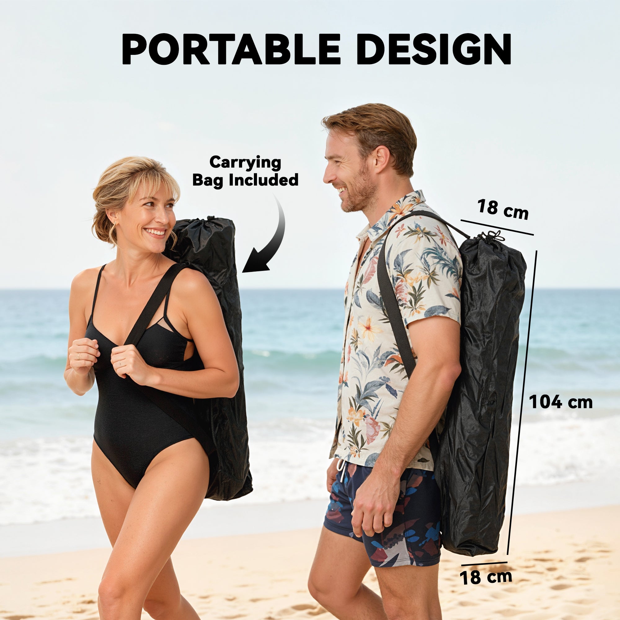 2-Pack Folding Camping Chairs, Adjustable Backrest, Footrest, Cup Holder & Headrest, Garden & Beach Chairs for Adults, Folding Recliners, Up to 265 lb