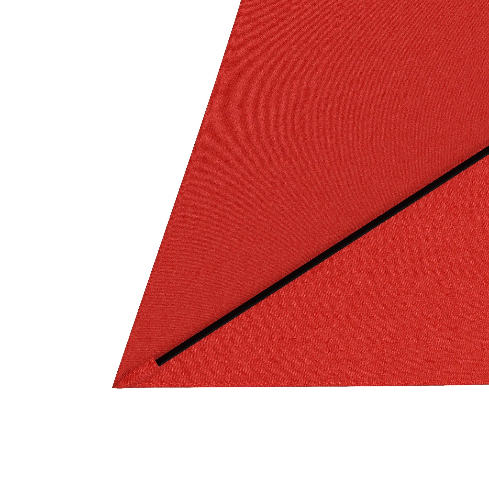 Rectangular Tilted Parasol 2 x 3m with Crank High Density Waterproof Polyester Fabric 180 g/m² - Red