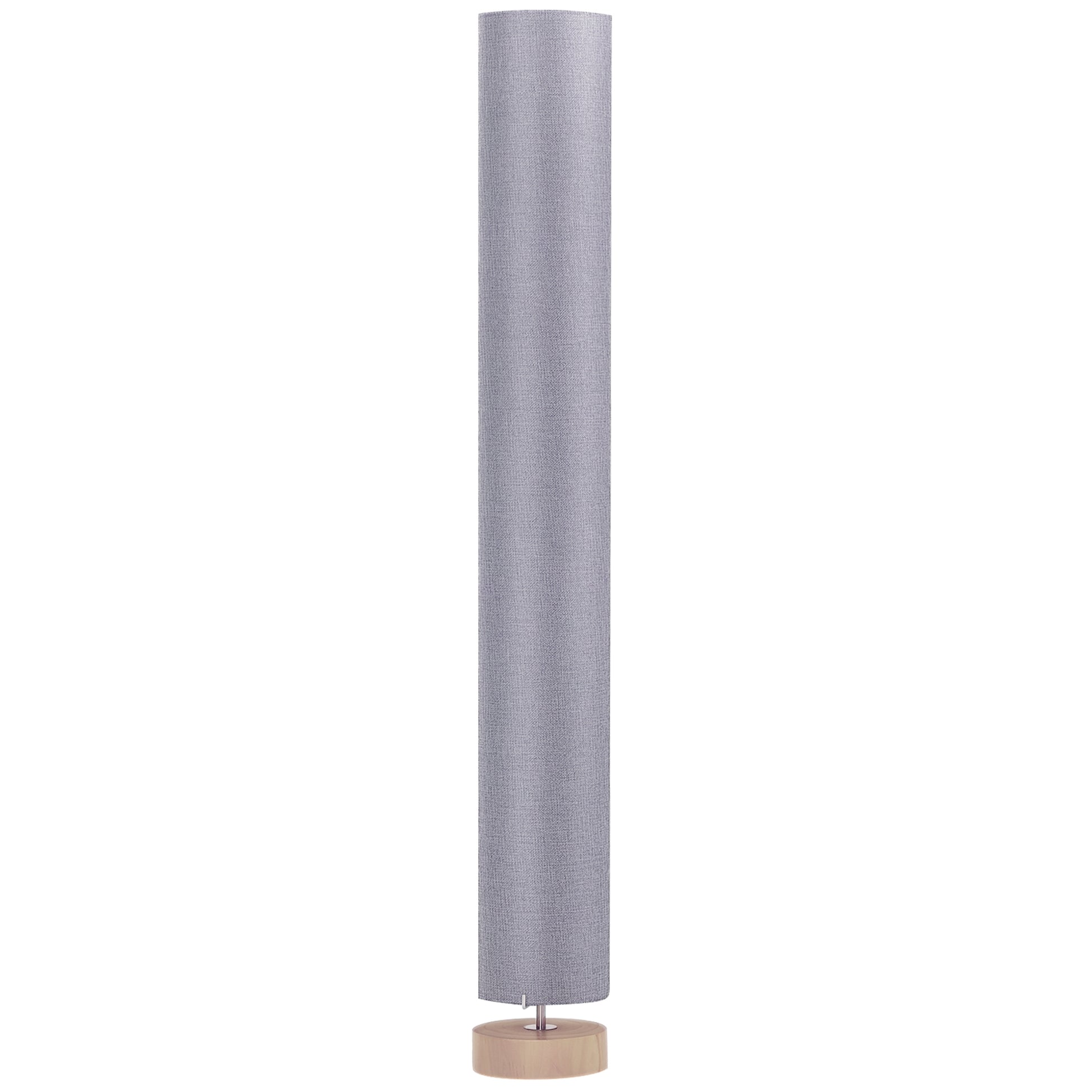 Modern Floor Lamp Living Room Lamp with Max 40W E27 Linen Shade and Metal Frame for Bedroom Ø15x120 cm Gray