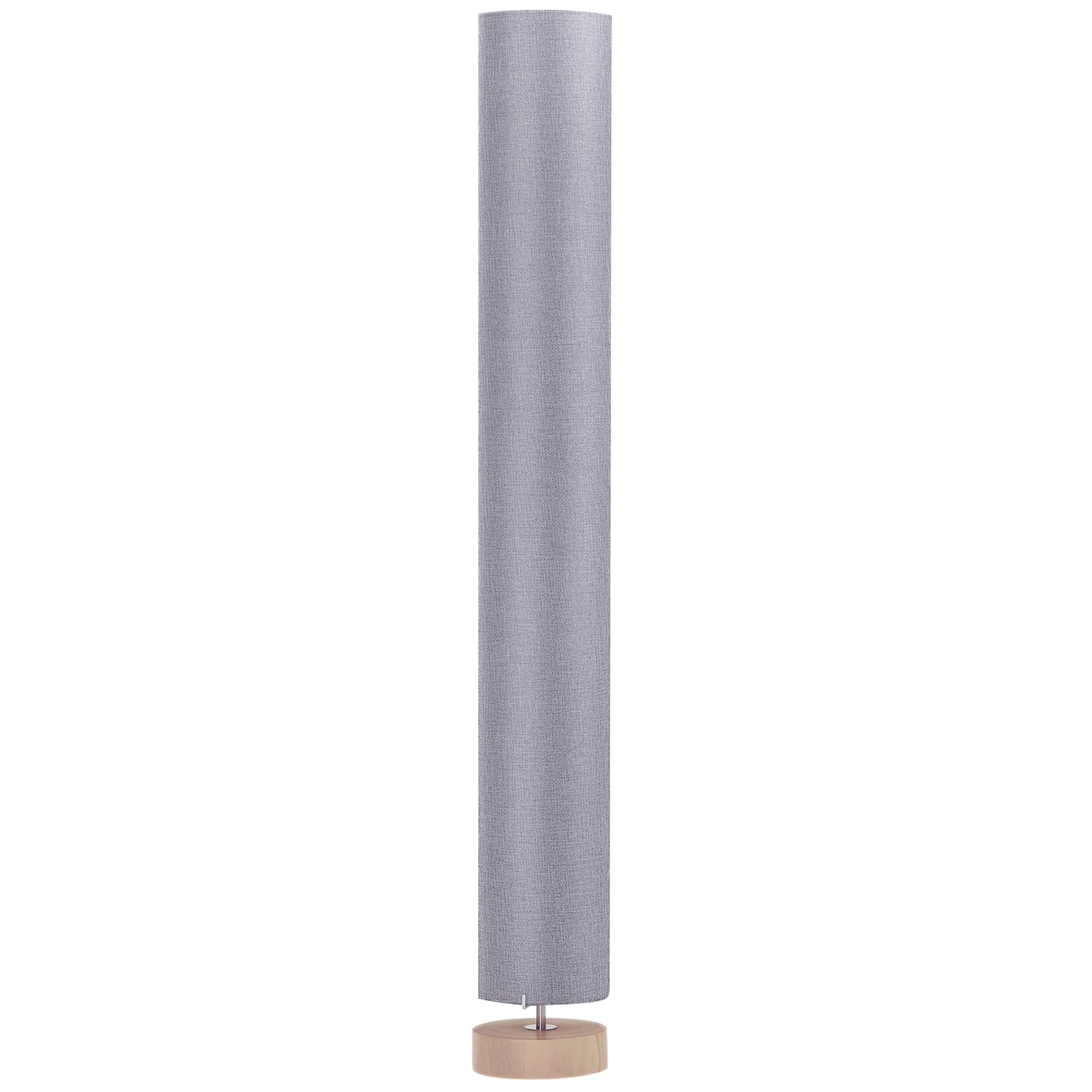 Modern Floor Lamp Living Room Lamp with Max 40W E27 Linen Shade and Metal Frame for Bedroom Ø15x120 cm Gray