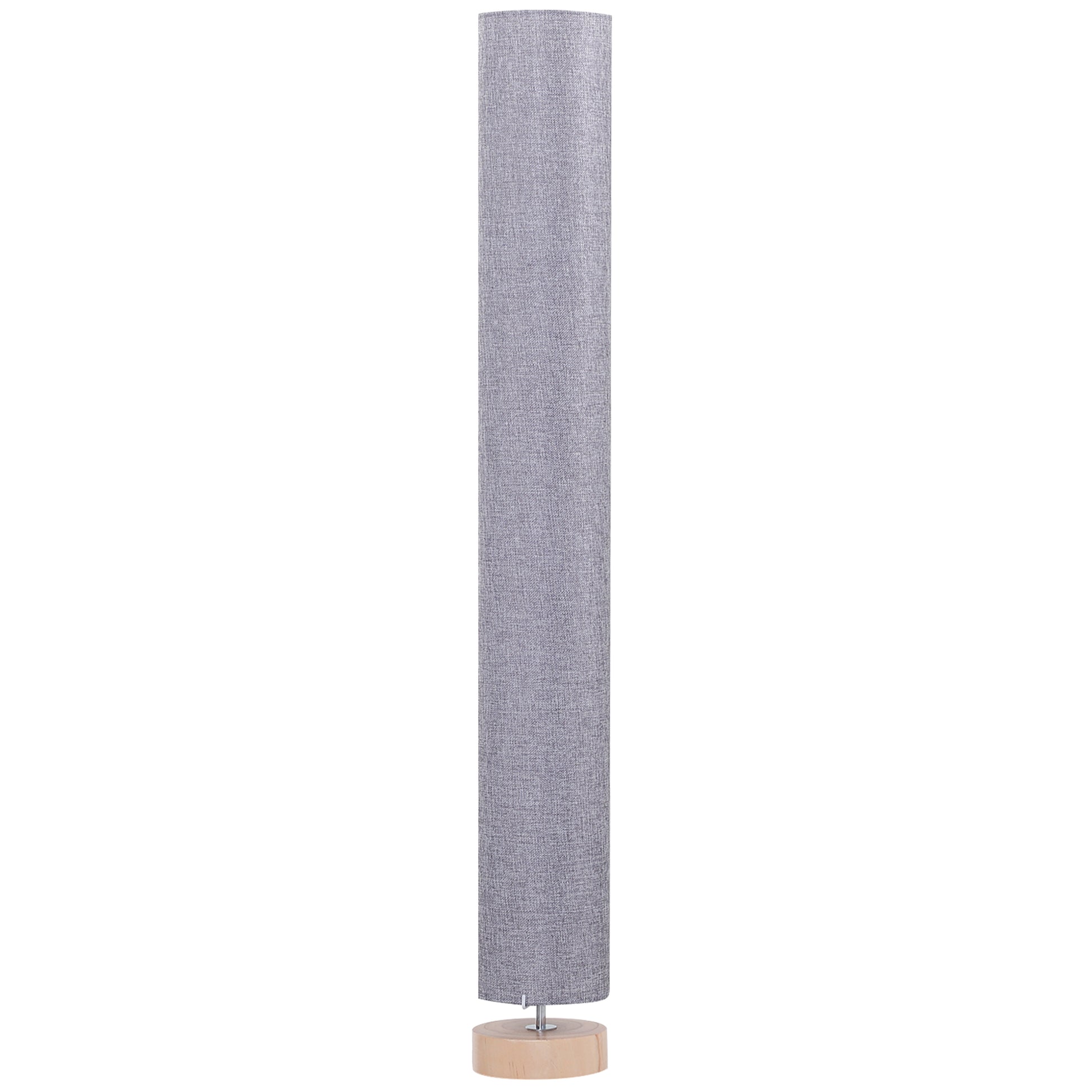 Modern Floor Lamp Living Room Lamp with Max 40W E27 Linen Shade and Metal Frame for Bedroom Ø15x120 cm Gray
