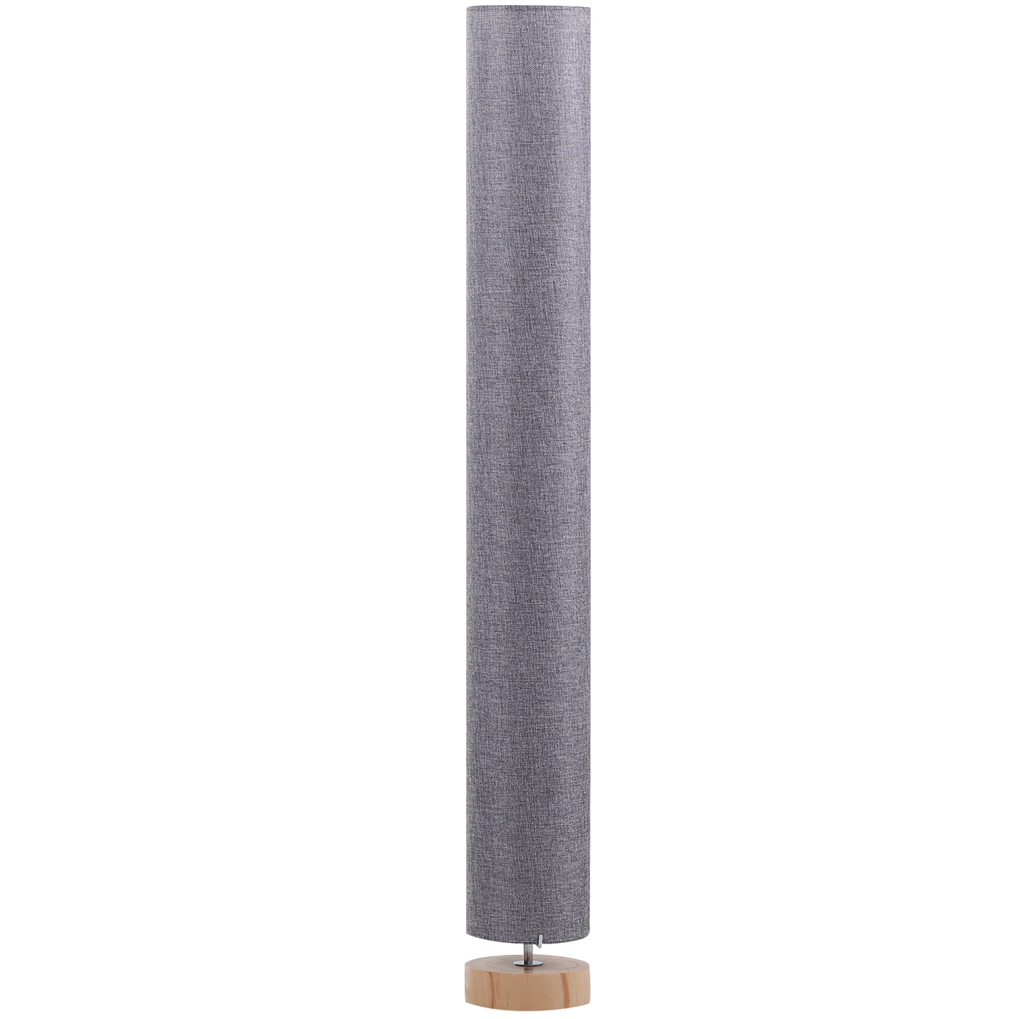 Modern Floor Lamp Living Room Lamp with Max 40W E27 Linen Shade and Metal Frame for Bedroom Ø15x120 cm Gray