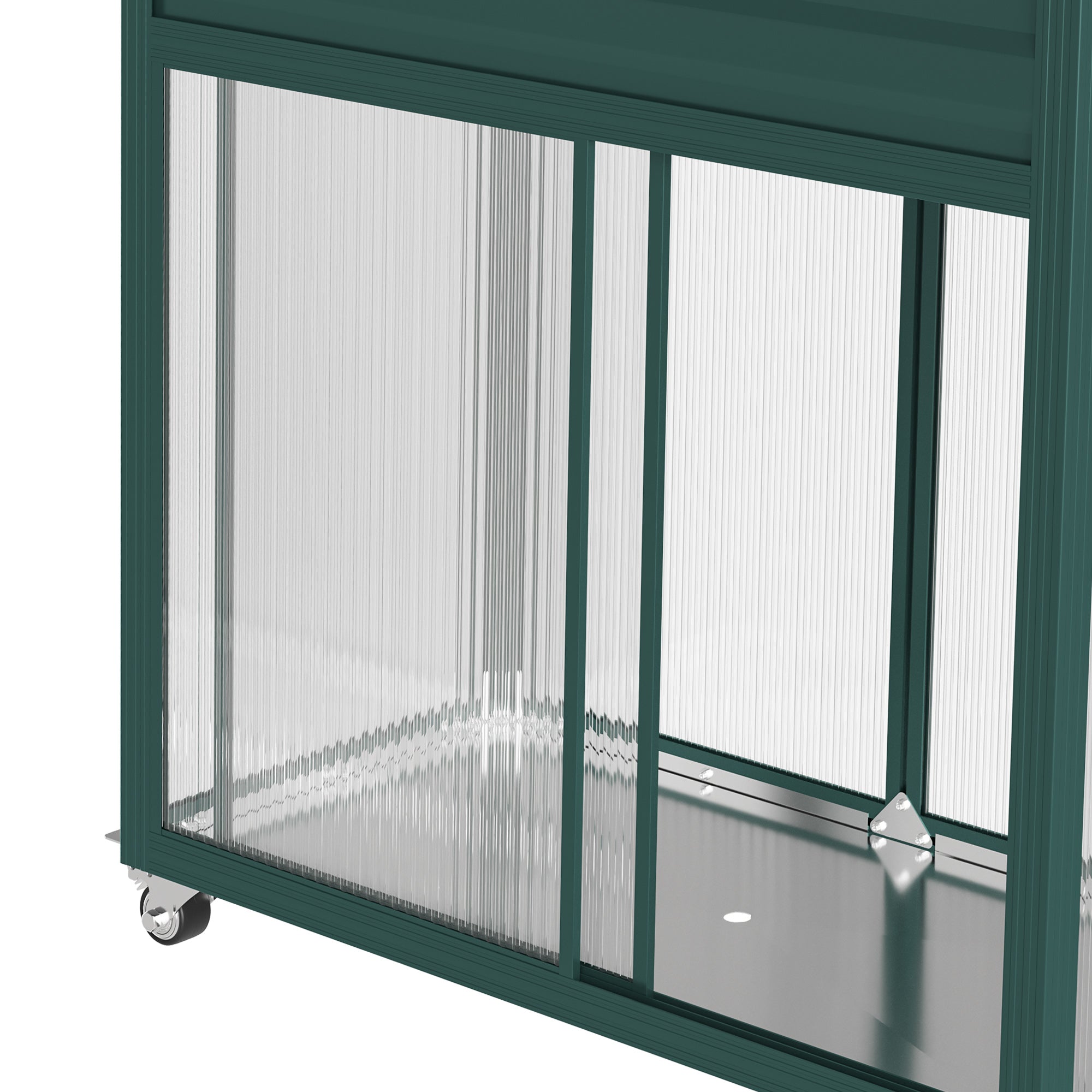 Raised Garden Bed with Trellis, Flower Box with Wheels, Planting Bed with Storage Shelf for Patio, Balcony, Galvanized Steel, Green, 85 x 40 x 135 cm