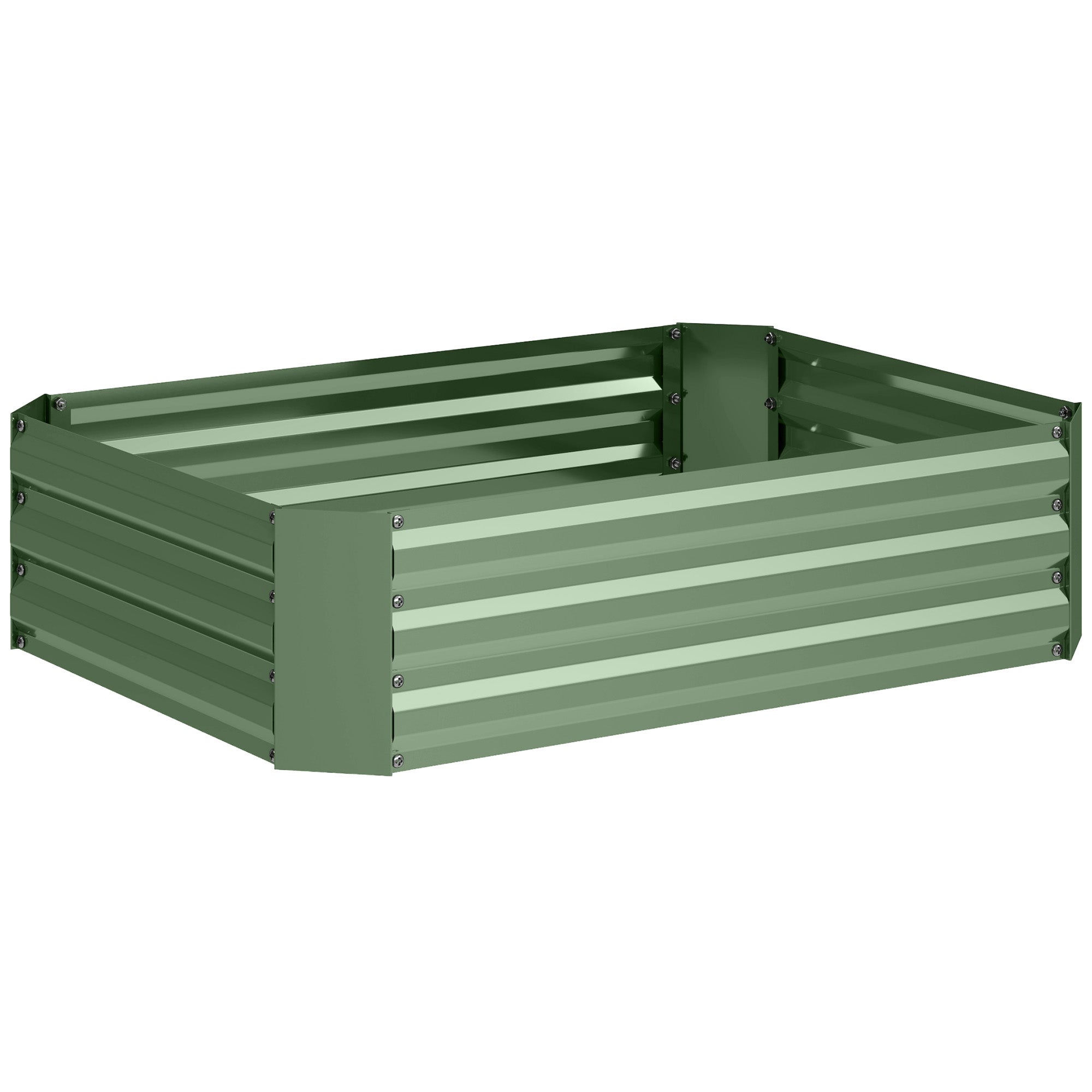 Raised Garden Bed from Steel, Planting Bed Cold Frame Garden Bed Flower Box stackable, Planting Box Vegetable Bed 120x90x30cm for Garden Balcony, Plant Pot for Flowers, Plants, Vegetables