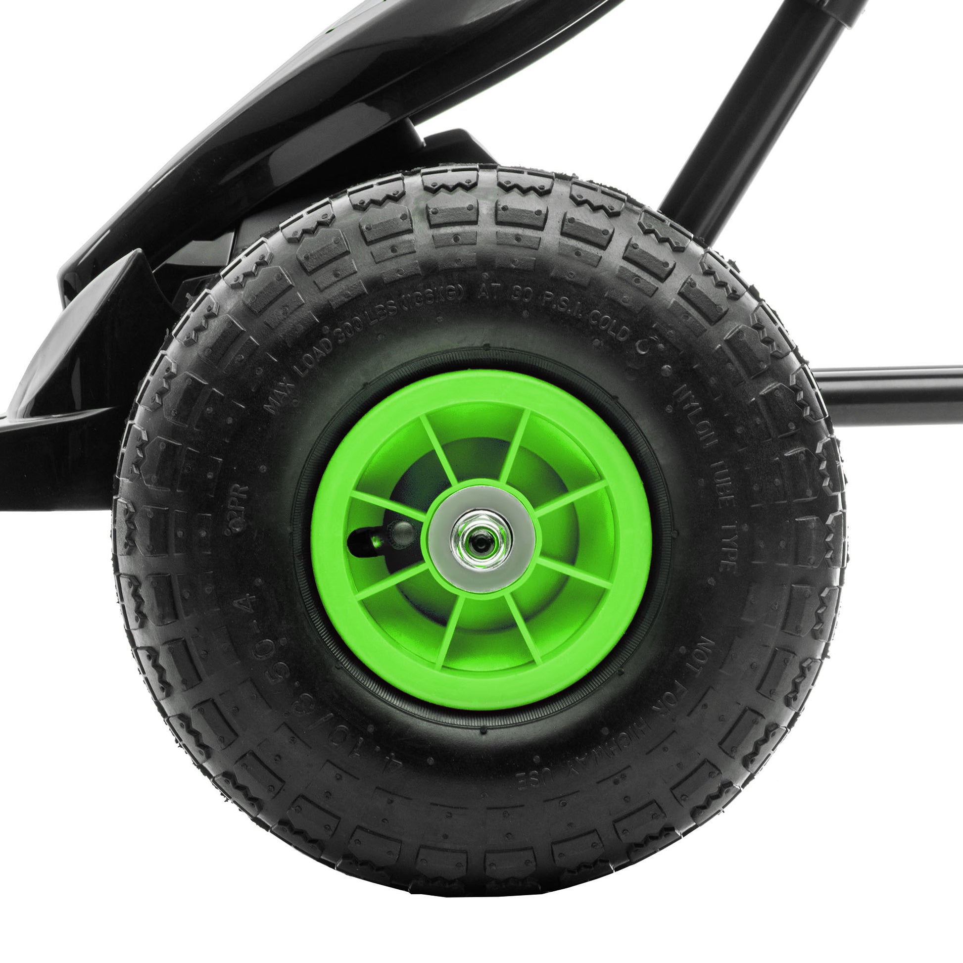Go-Kart, Children's Vehicle with Adjustable Seat, Pedal Go-Cart with Rubber Tires, Pedal and Hand Brake, Kettcar for 5-12 Years Children, Outdoor, Green