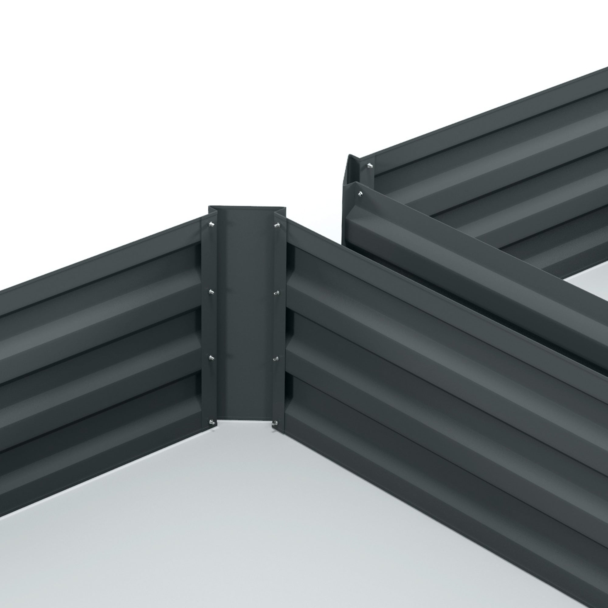 2 Piece Raised Bed Steel, Plant Bed Cold Frame Garden Bed Planter Box Stackable, Plant Pot Planter 100x100x30cm for Garden Balcony Terrace, Vegetable Bed for Flowers, Plants