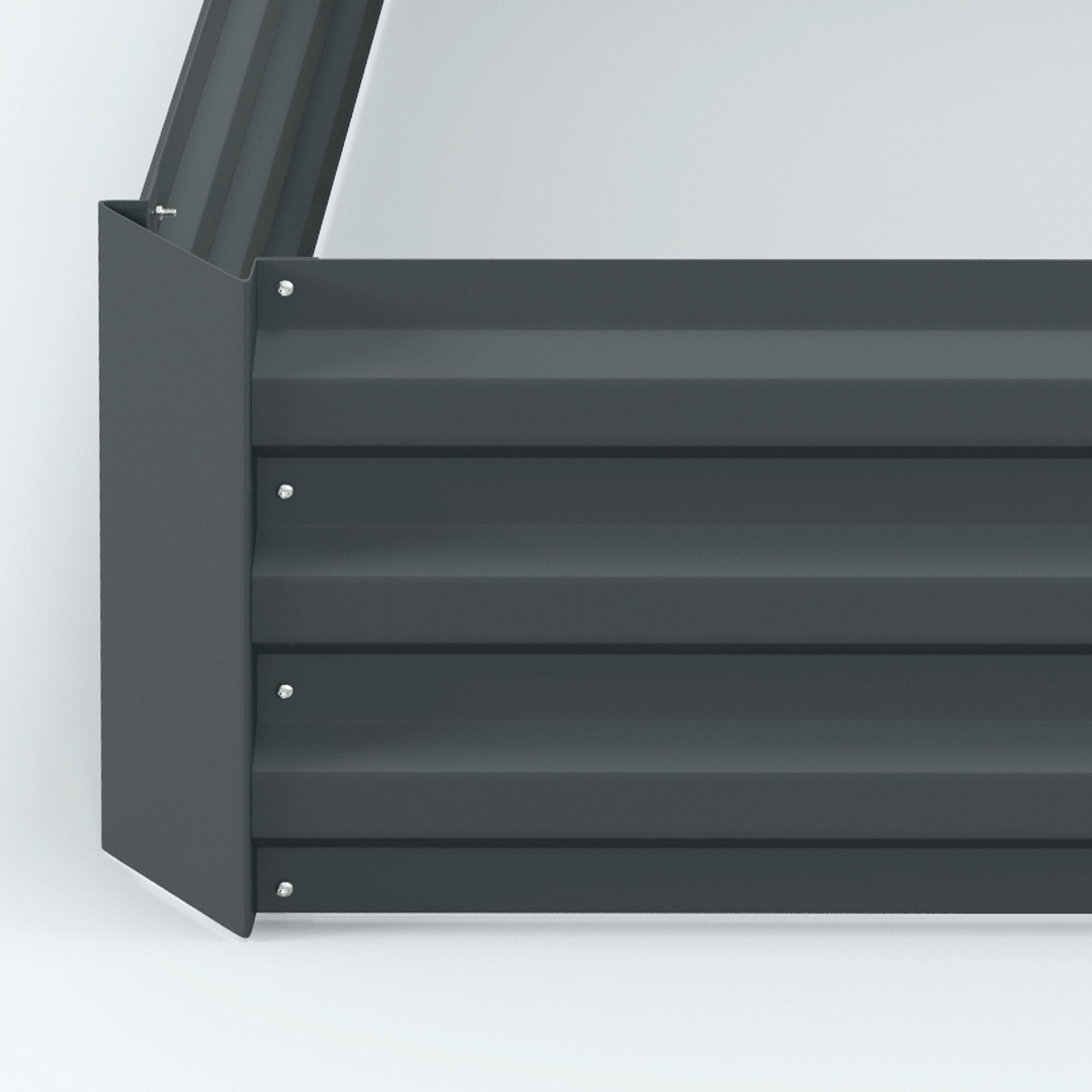 2 Piece Raised Bed Steel, Plant Bed Cold Frame Garden Bed Planter Box Stackable, Plant Pot Planter 100x100x30cm for Garden Balcony Terrace, Vegetable Bed for Flowers, Plants