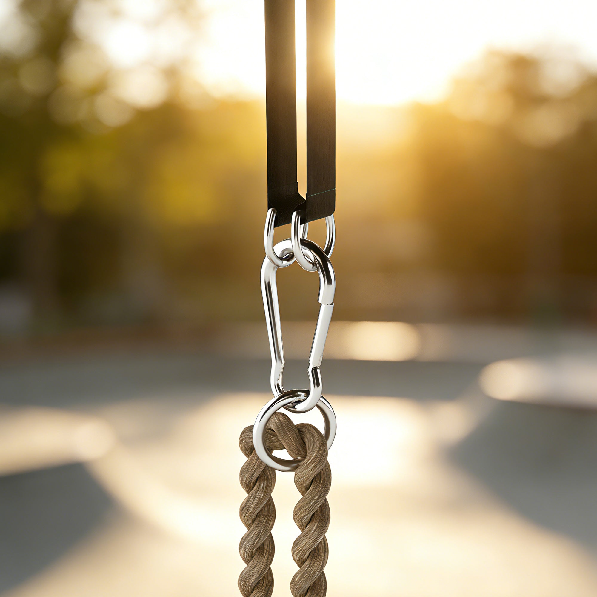 Toddler Swing with High Back & T-Safety Rail, Adjustable Rope — Indoor/Outdoor, Red