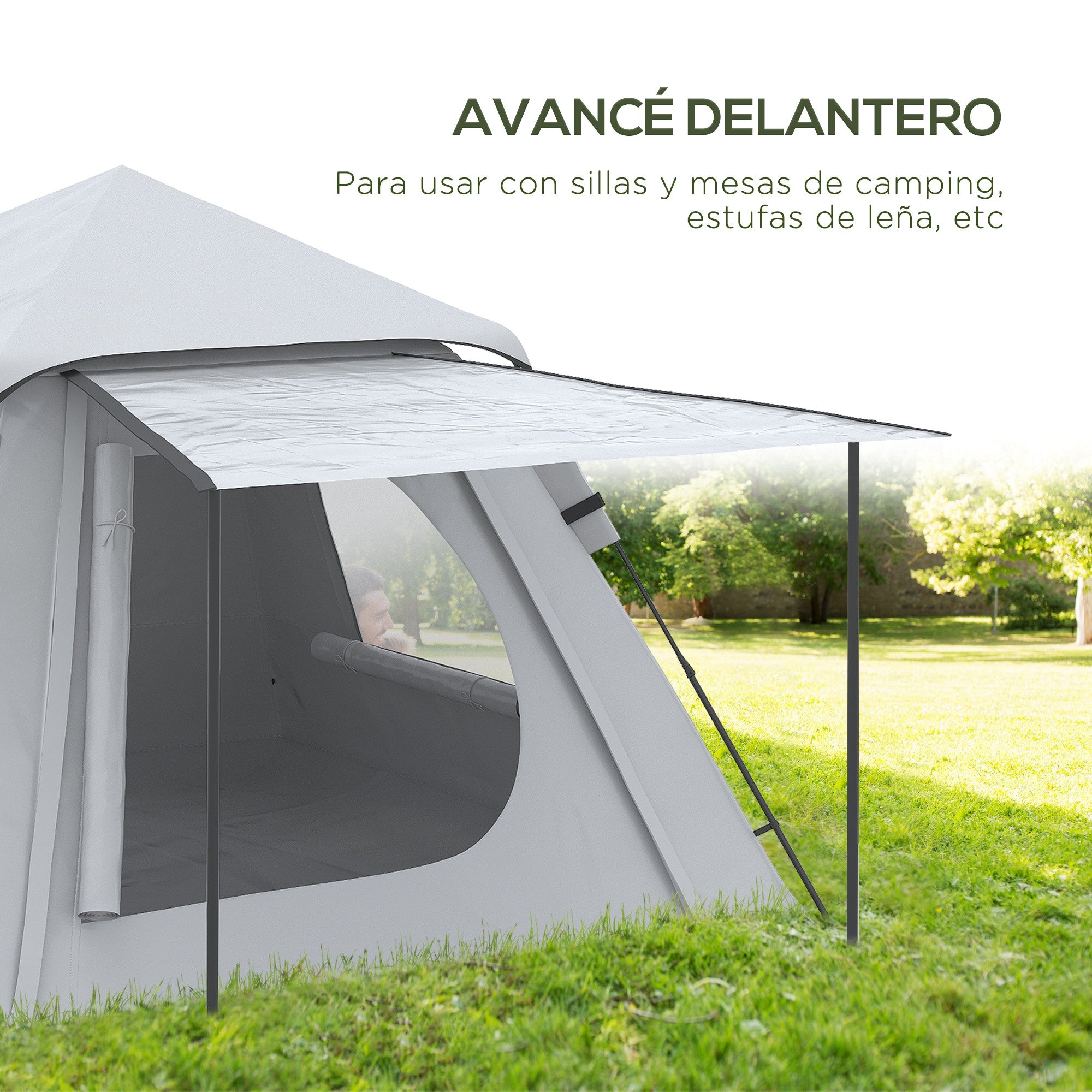 Pop-up Tent for 2-3 People Portable Lightweight Waterproof Camping Tent 2000 mm UV50+ Protection Camping Tent with Window 210x210x150 cm Silver