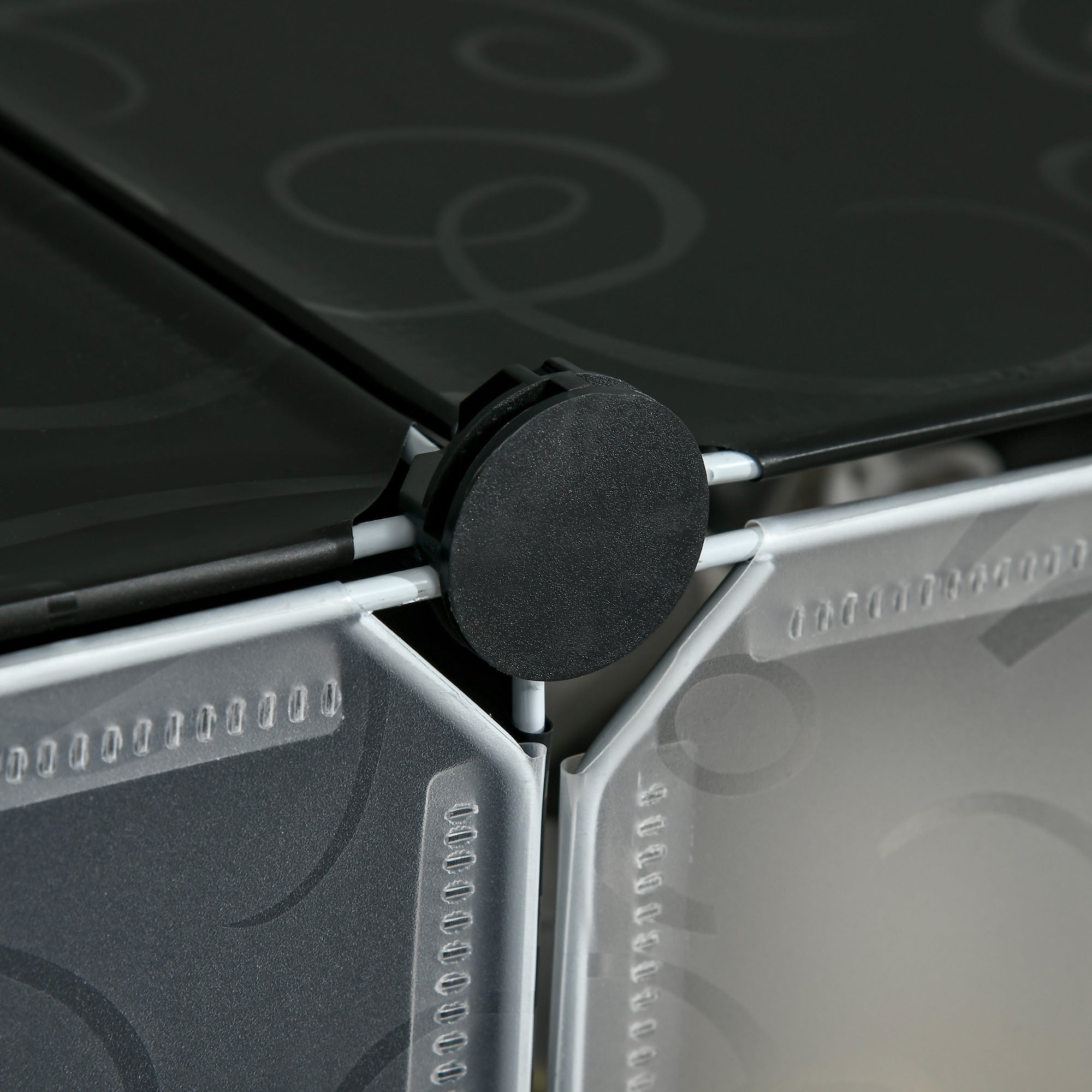 Plastic Shoe Rack Storage Shelf for 6 Pairs of Shoes Shoe Box for Hallway DIY Cube Shelf Shoe Storage Black 49 x 36.5 x 108cm