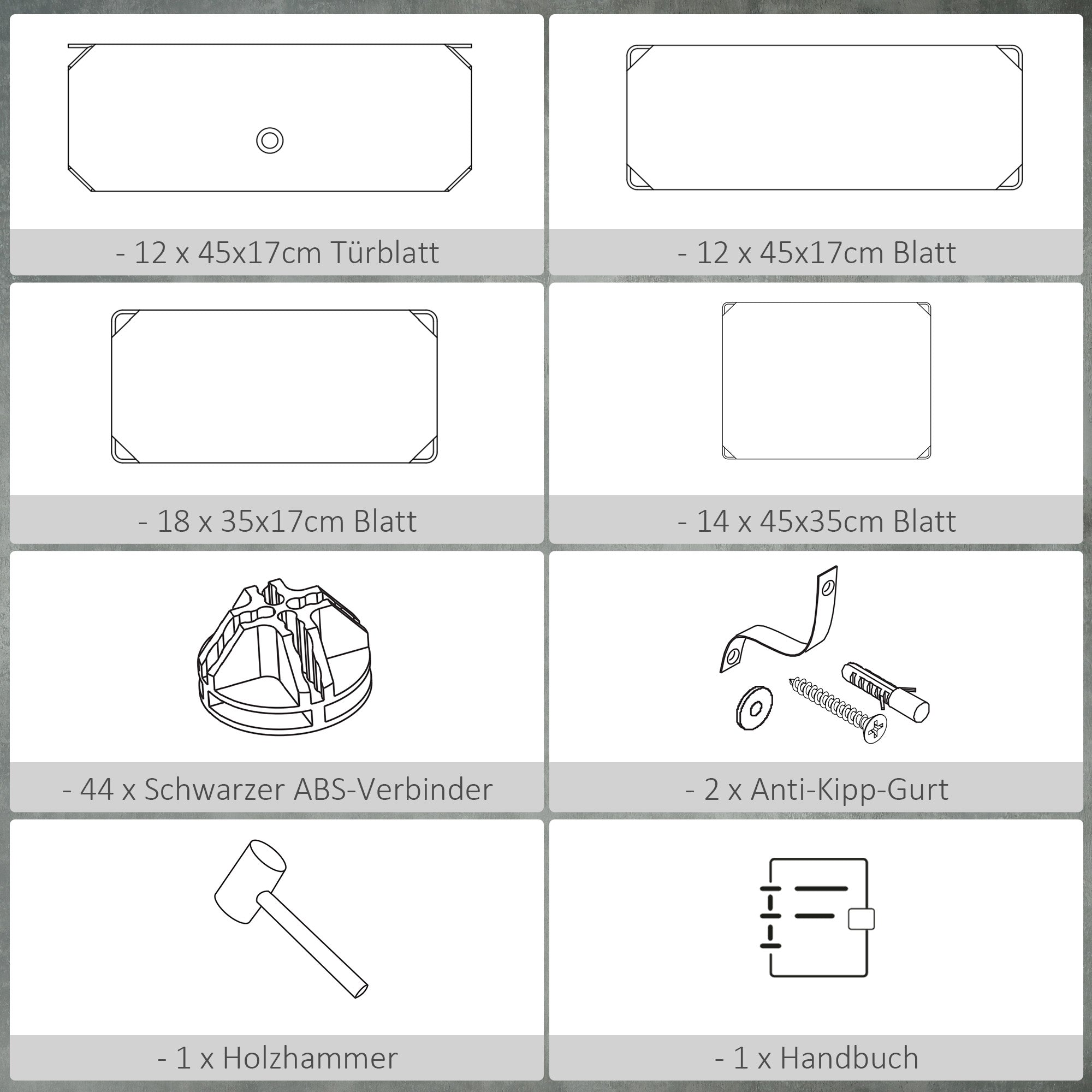 Shoe Cabinet with 12 Compartments Modular Rack for 12 Pairs of Shoes DIY Shoe Storage for Hallway Black 49 x 37 x 108 cm