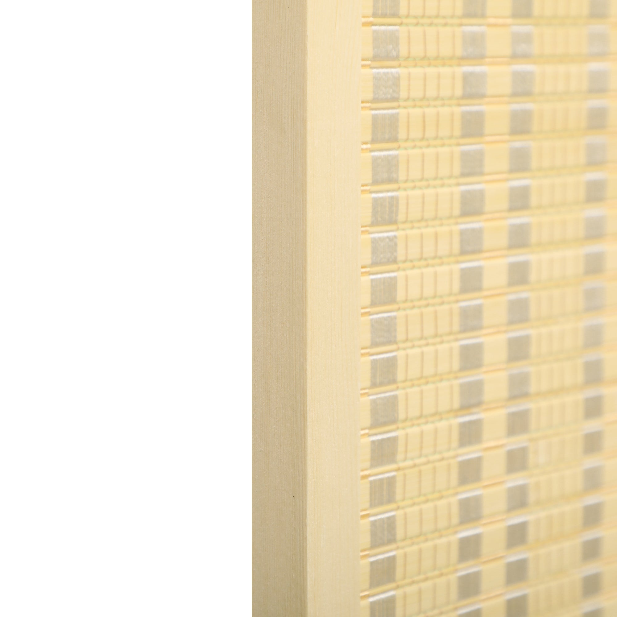 4-panel 180 x 180 cm Room Divider Privacy Screen Partition made of Bamboo, Foldable Soundproof Room Divider for Living Room Natural