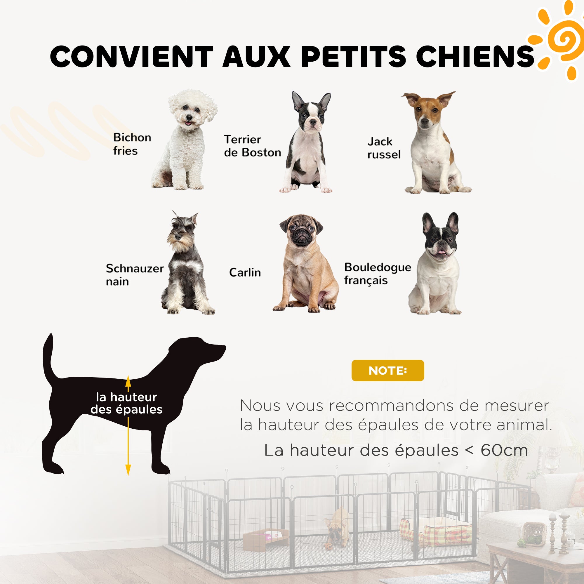 Dog Park, 16-Panel Modular and Foldable Dog Enclosure, Portable Metal Enclosure 60H cm with Door, Fence for Cat, Puppy, and Small Animals, Indoor and Outdoor, Black