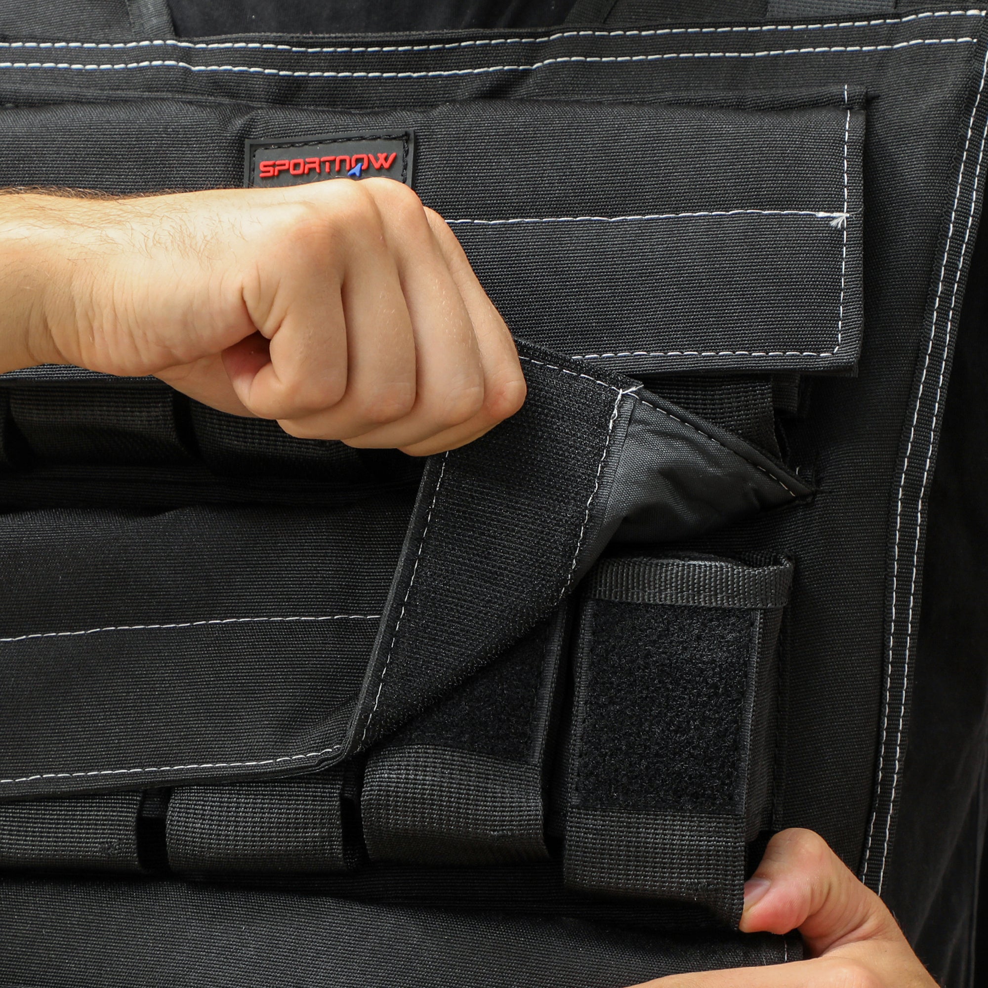 SPORTNOW 15 KG Weighted Vest Adjustable Training Vest with Removable Weights Reflective Stripes Running Vest for Men Women for Muscle Building Strength Training, Running, Fitness, Cross Training