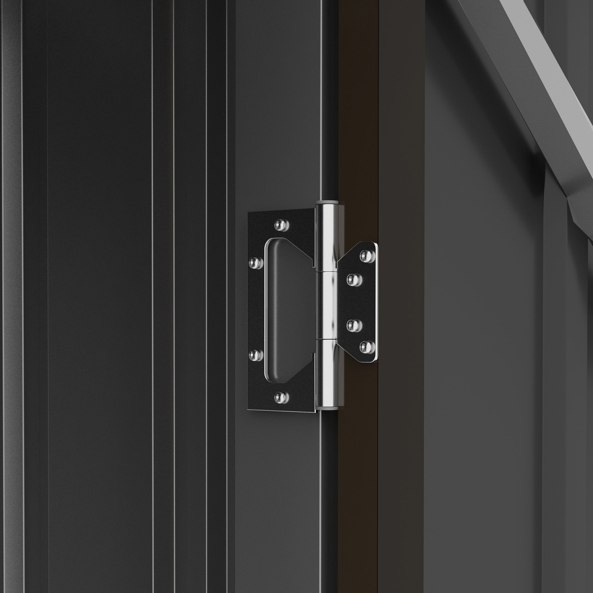 Metal Tool Shed 1.6m³ 100x103x160cm Garden Shed with Pent Roof Lockable Door Weatherproof Outdoor Storage Cabinet for Garden Yard, Brown