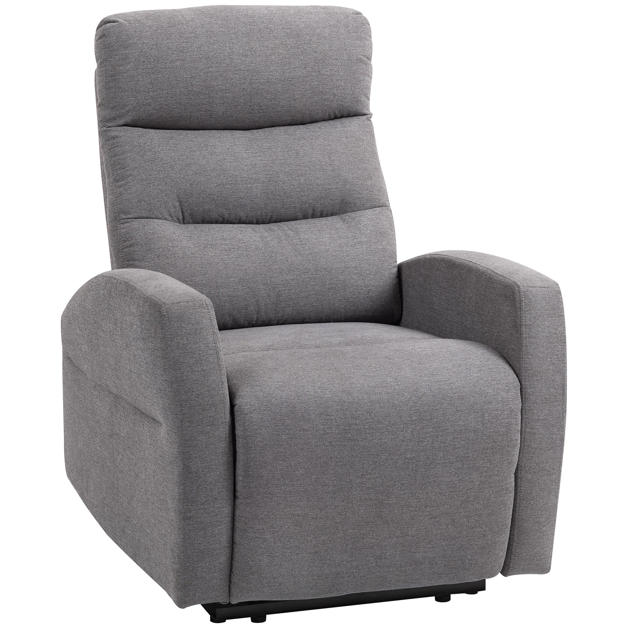 Recliner Chair, TV Armchair with Reclining Function, Padded TV Chair with Footrest, Linen Look Relax Chair for Living Room, Bedroom up to 150 kg, Dark Grey