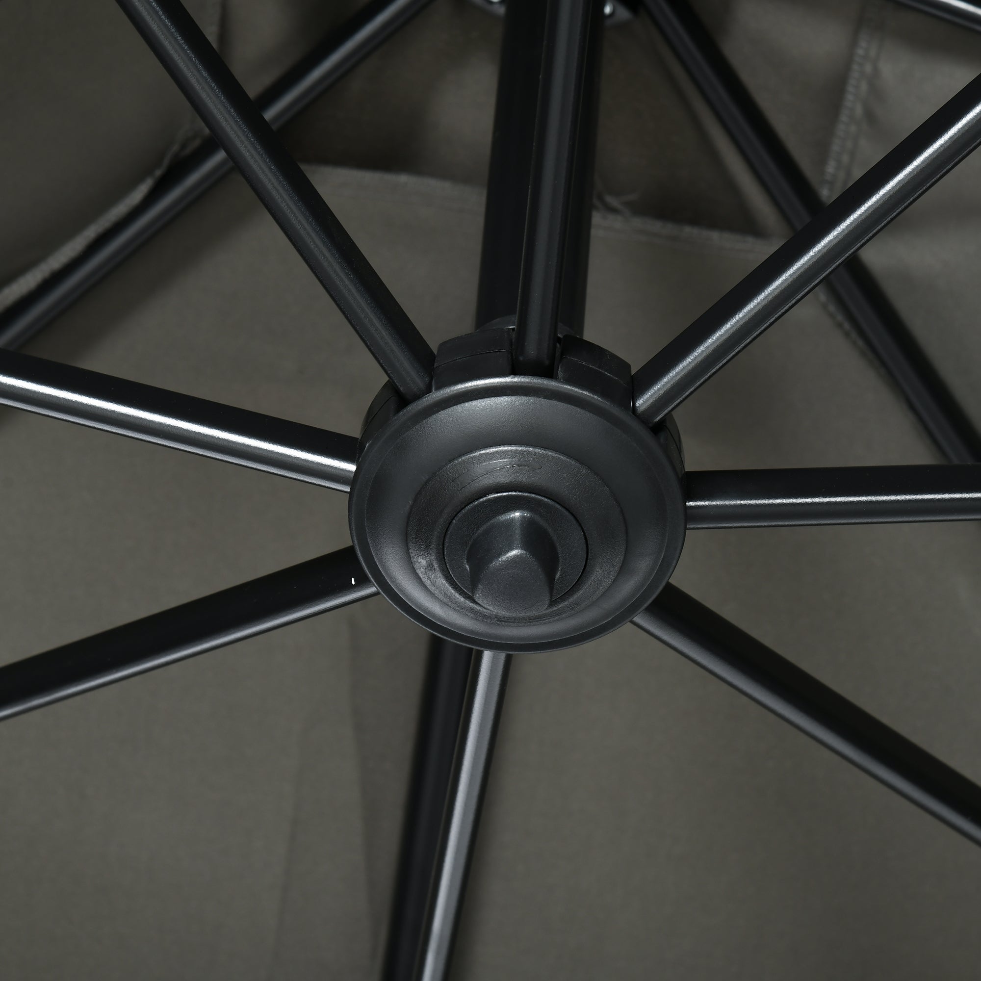 Sun Umbrella 245 x 245 cm Garden Umbrella Cantilever Umbrella with Crank Mechanism Rotatable Crank Umbrella Adjustable Roma Umbrella Gray