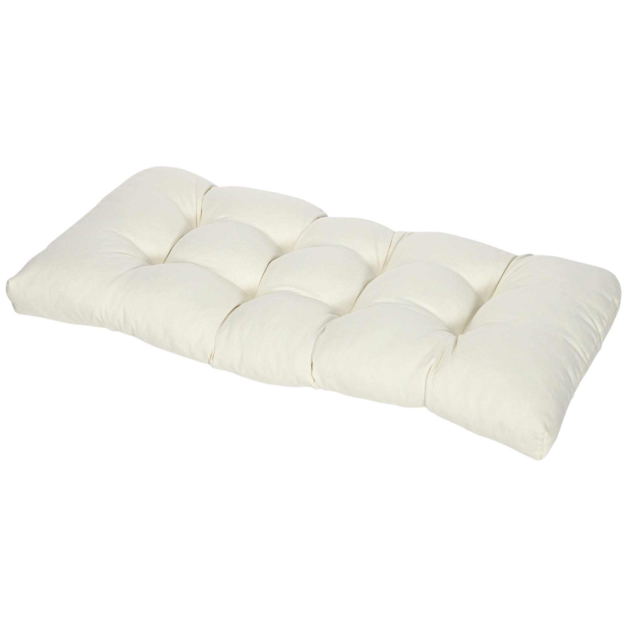 2-Seater Bench Cushion 43.3x18.9x3.1 inches Rectangular Cushion for Indoor and Outdoor Use Washable with 8 Stitches and Comfortable Seat for Chairs Sofas Cream