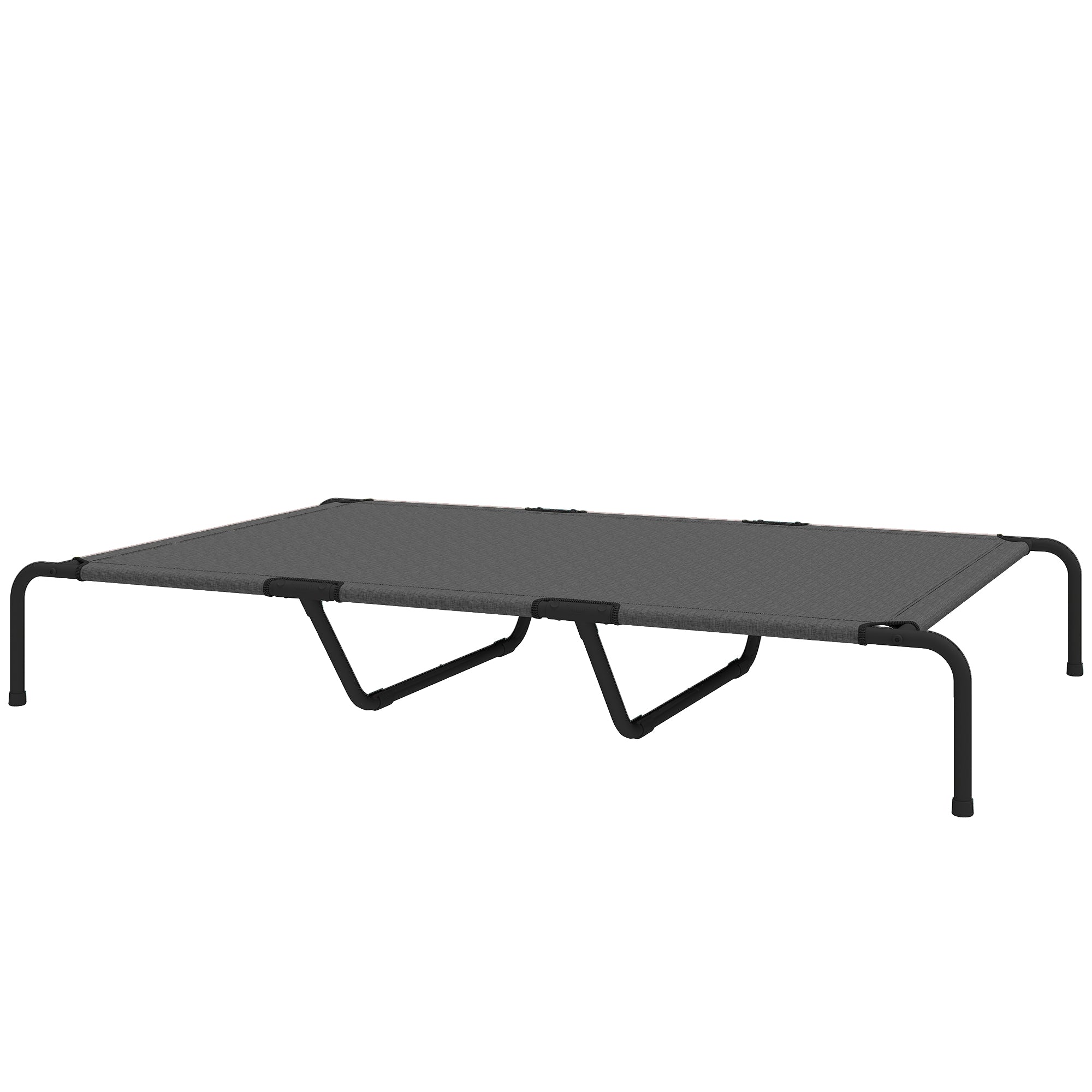 Elevated Outdoor Dog Bed for Large Dogs – Cooling Washable Mesh with Steel Frame, Outdoor Pet Cot for Camping, 60 x 37 x 9 in (152 x 94 x 23 cm), Gray