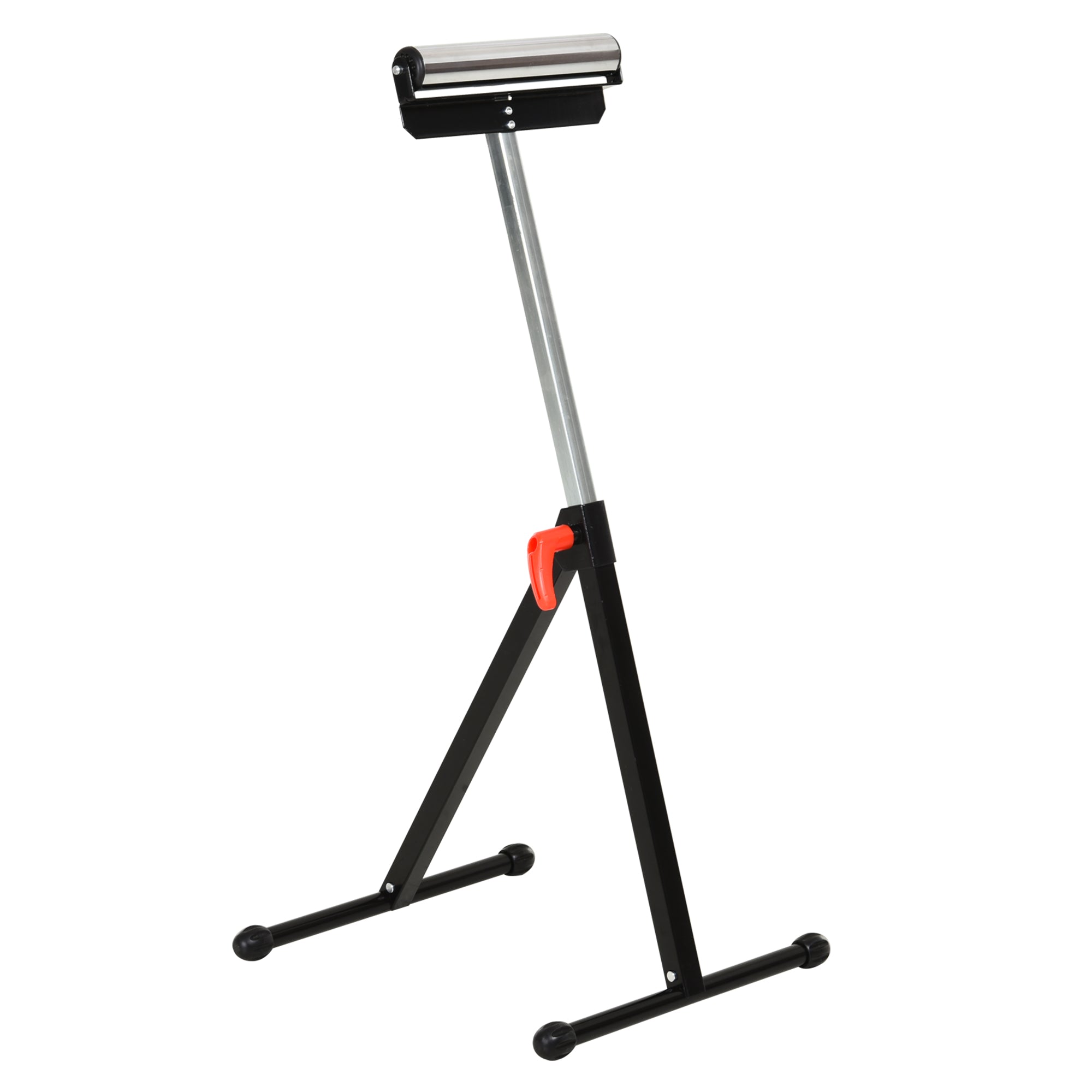 Roller Stand, Roller Support, Height Adjustable Work Stand, Roller Stand, Support Stand, up to 90 kg, Metal, Black, 44 x 50 x 68-110 cm