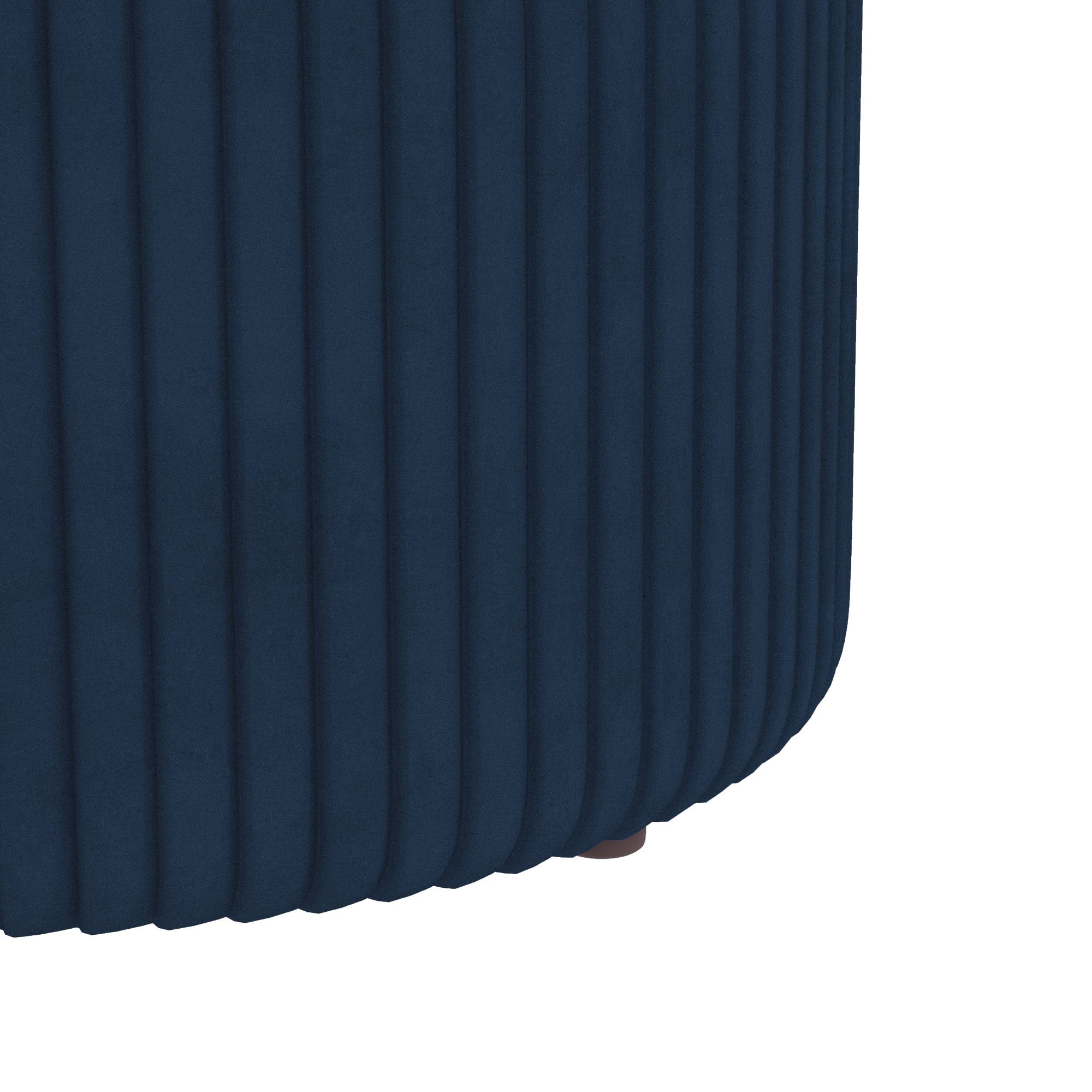 Pouf, footstool, storage box, in corduroy fabric, modern design, 36 x 36 x 44 cm, for living room, bedroom, blue