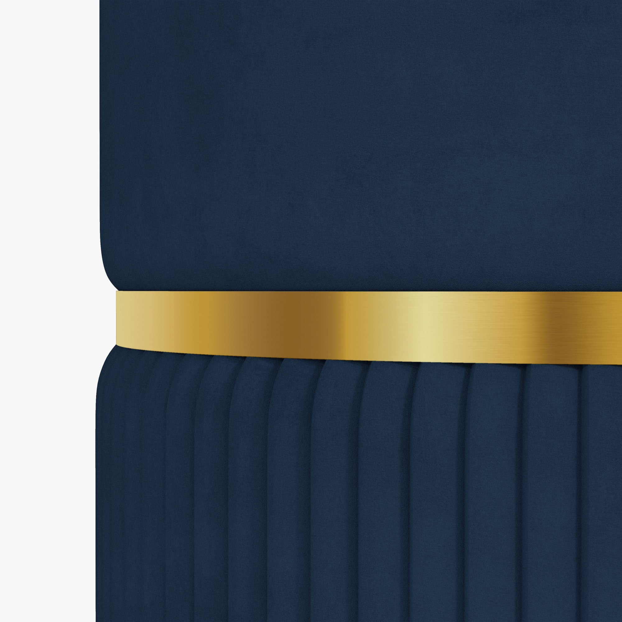 Pouf, footstool, storage box, in corduroy fabric, modern design, 36 x 36 x 44 cm, for living room, bedroom, blue