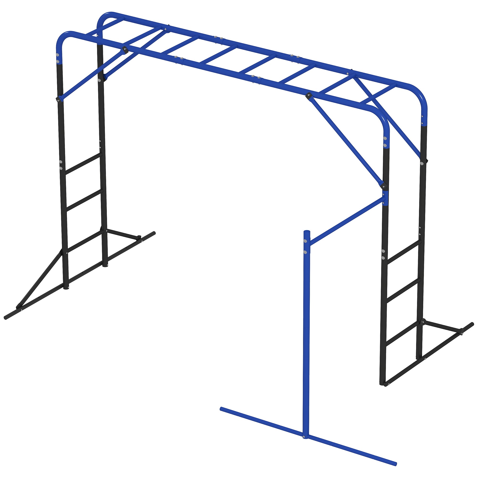 Outdoor Climbing Frame with Pull-Up & Gym Bar — Climbing Tower for Kids 3–8 Years, Supports up to 331 lb, Black