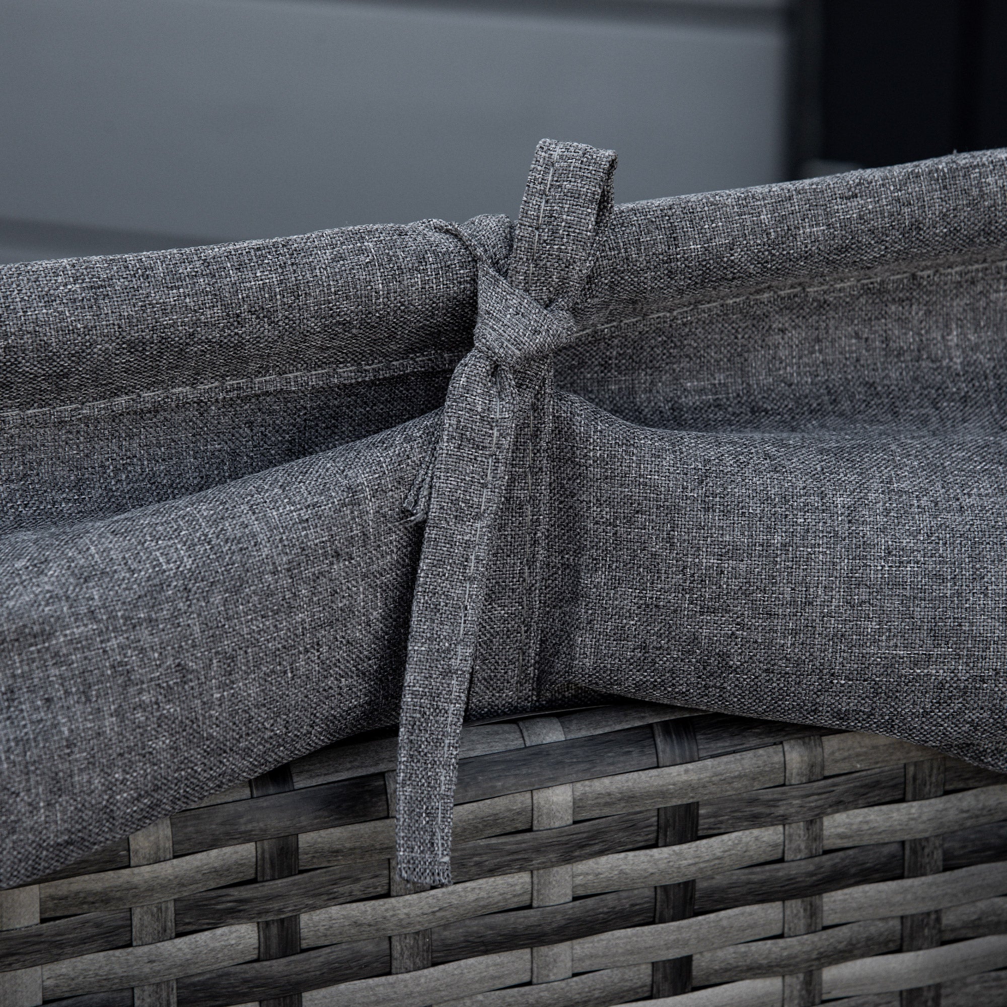 Rattan Daybed 4-Piece Sun Lounger with Sun Canopy Seating Group 4 Cushions Metal Grey 230 x 145 x 80 cm