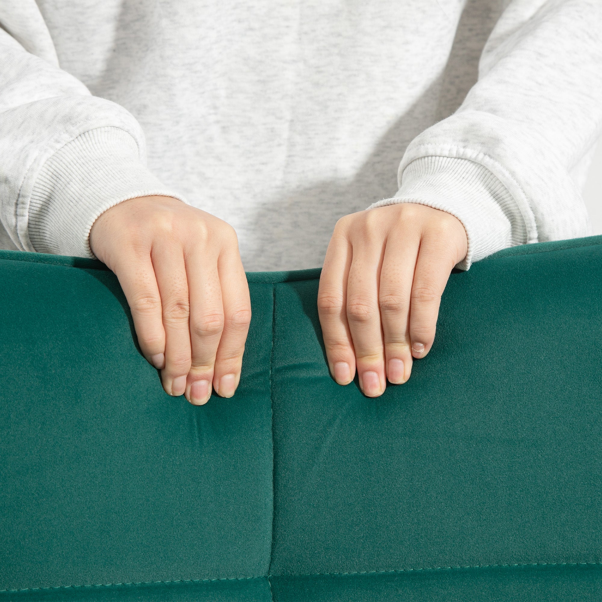 Rocking Chair, Velvet Upholstery, Nursing Chair, Steel Frame, Solid Wood Legs, Dark Green