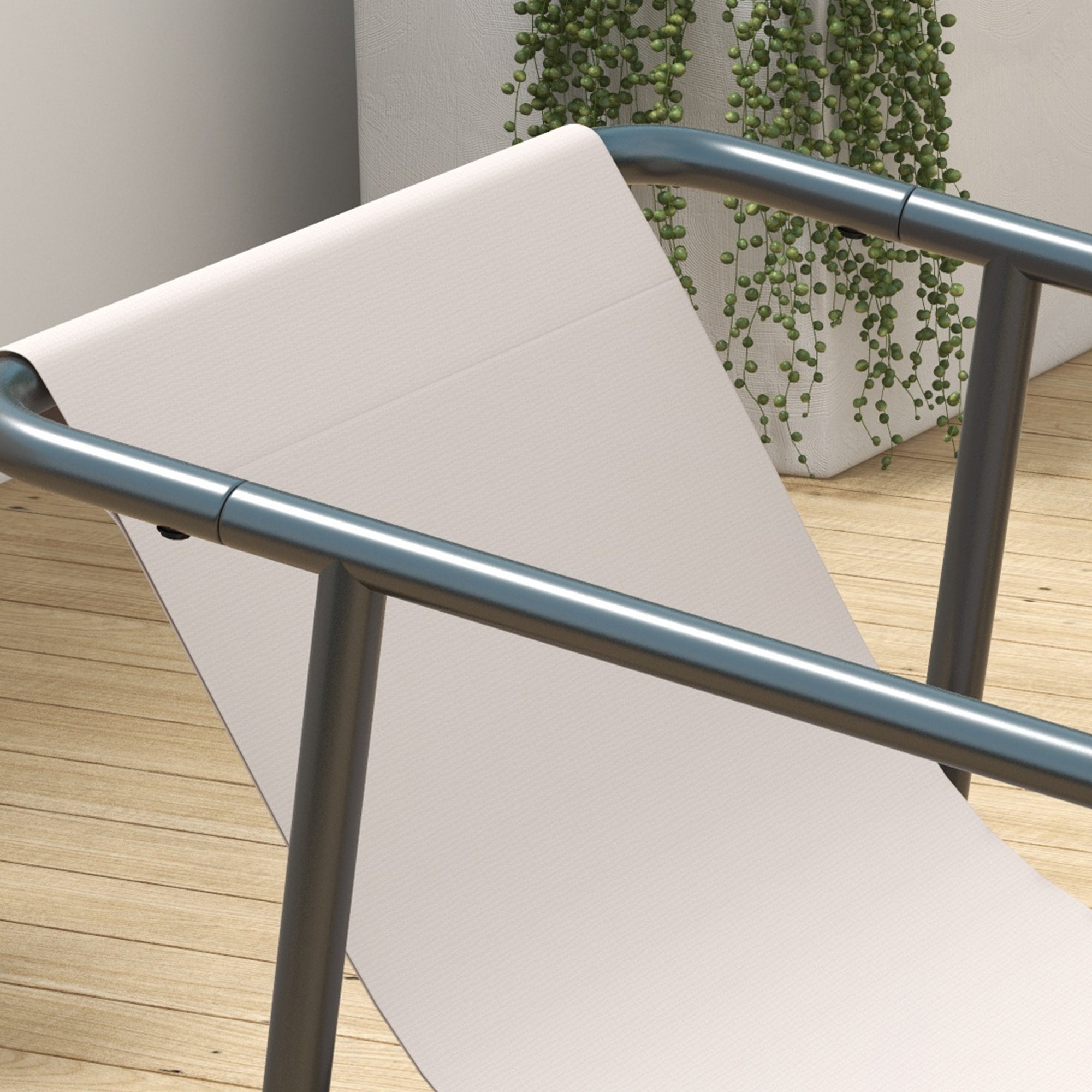 4-Piece Garden Furniture Set, Seating Group with 2 Chairs, 1 Loveseat, 1 Coffee Table with Tempered Glass, Patio Furniture for Balcony, Terrace, Mesh, Cream