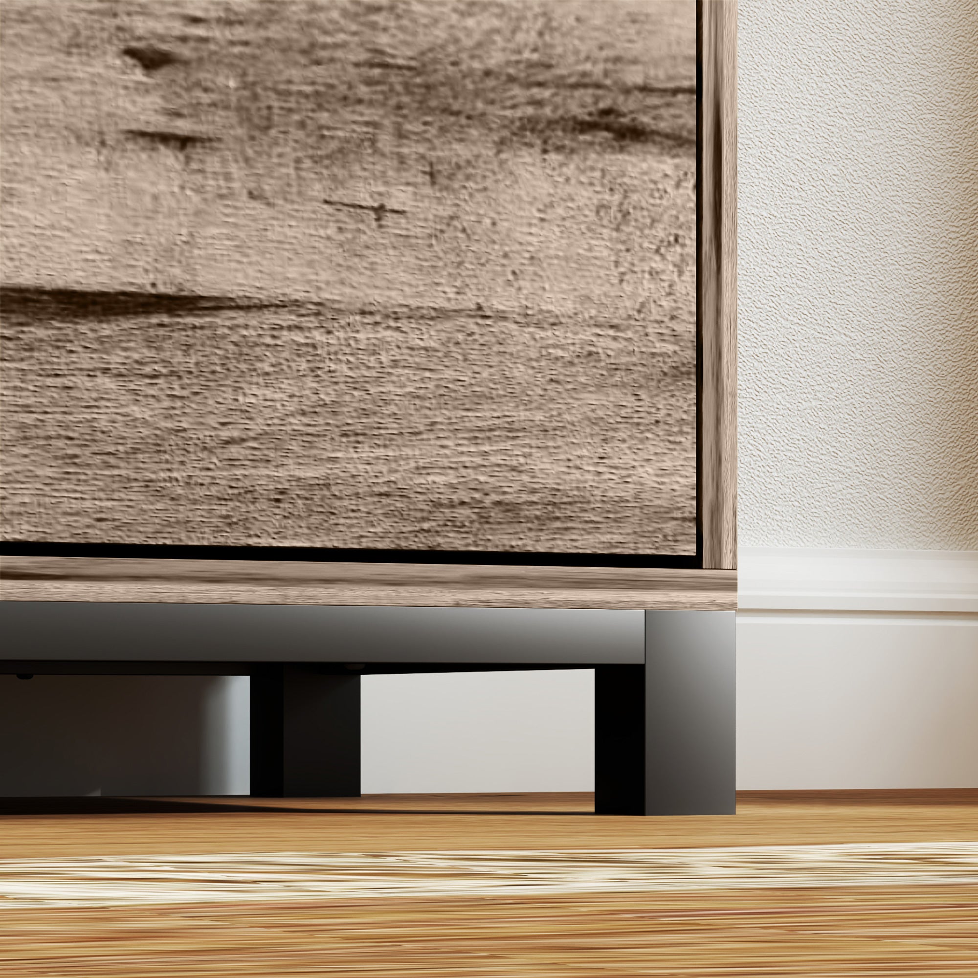 Living Room Cabinet, Sideboard with Drawer and 3 Cabinets with Adjustable Shelves, Cupboard with Industrial Style Steel Legs for Dining Room and Kitchen, 120x36.5x70 cm, Brown