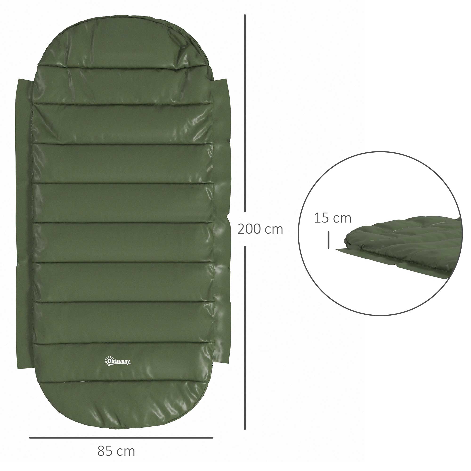 Sleeping Bag, Blanket Sleeping Bag for Camping 3-4 Seasons for Adults, Foldable, with Carrying Bag, Compact Size, Outdoor Sleeping Bag, Taffeta, Green