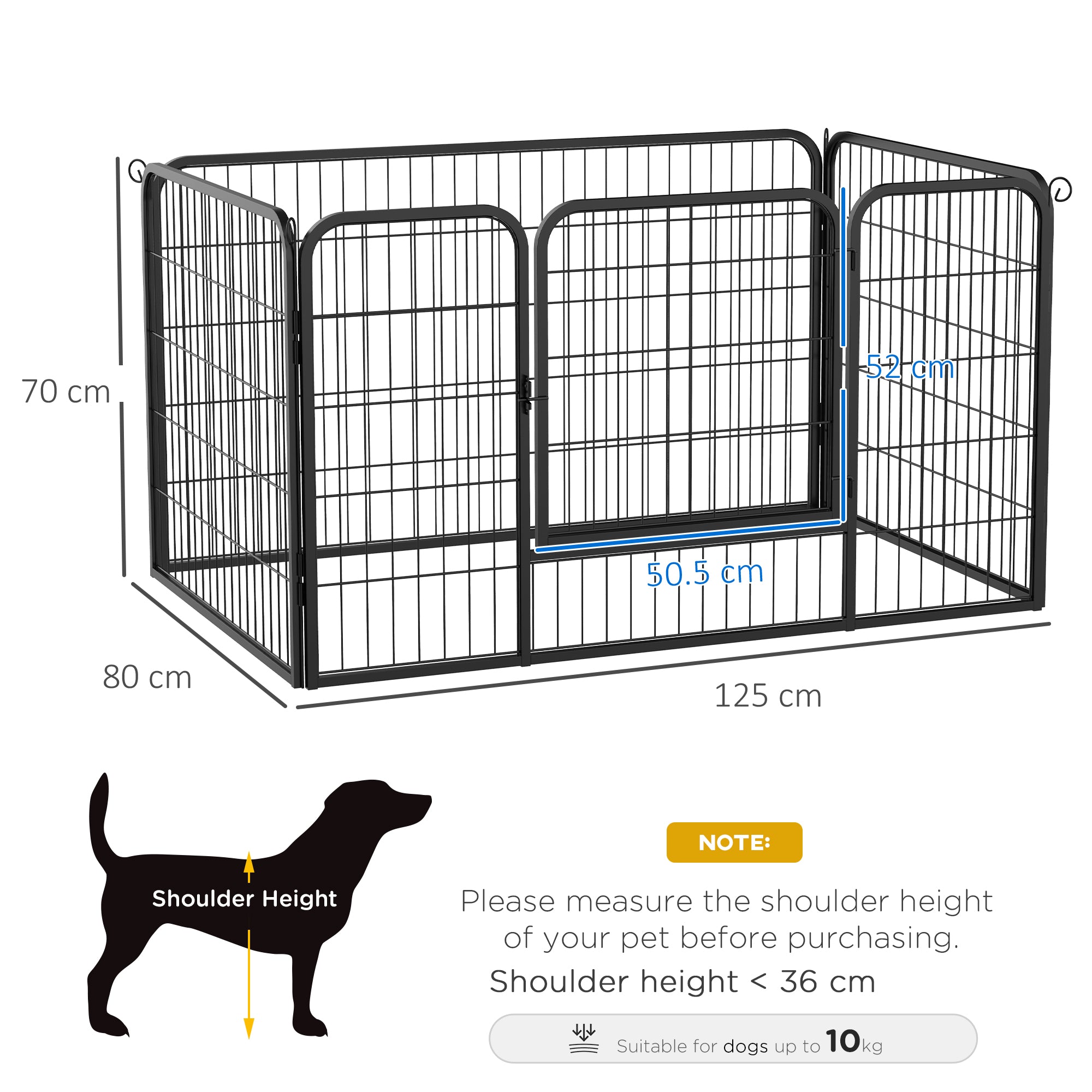 Puppy Playpen Puppy Enclosure Playpen Play Yard Puppy Gate 70 x 80 cm