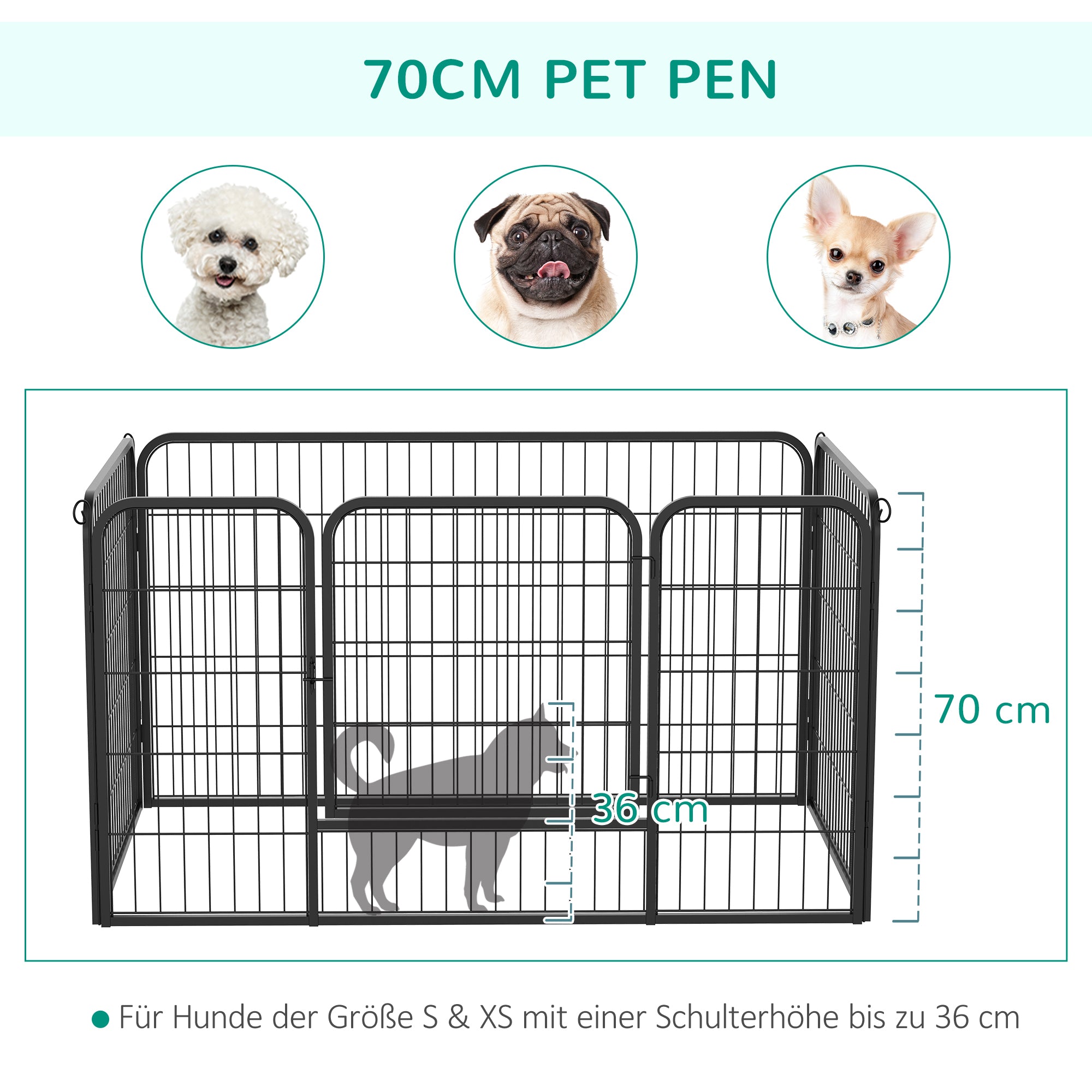 Puppy Playpen Puppy Enclosure Playpen Play Yard Puppy Gate 70 x 80 cm