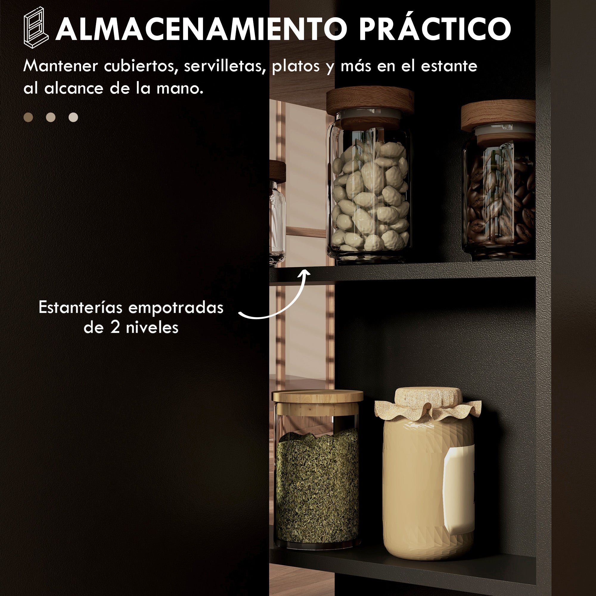 Folding Dining Table Kitchen Table with Wheels Foldable Wings and Shelves for 4-6 People 29.5x55x29 inches Natural and Black