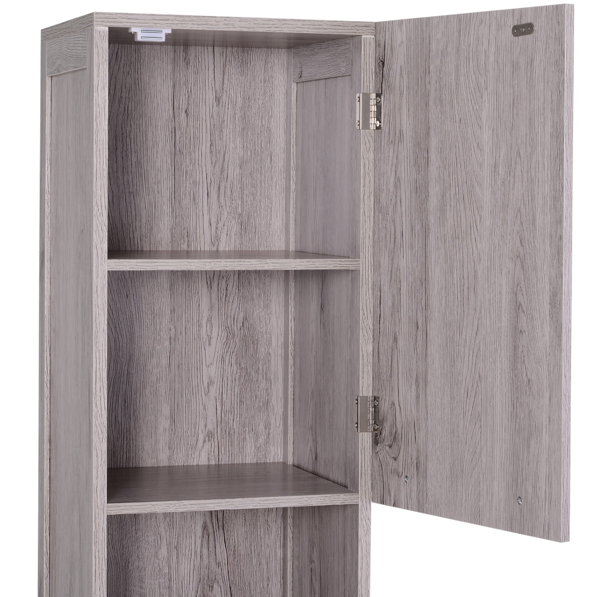 High Cabinet Auxiliary Furniture for Bathroom with Large Storage Space with Open and Closed Areas 30x32x172.5 cm