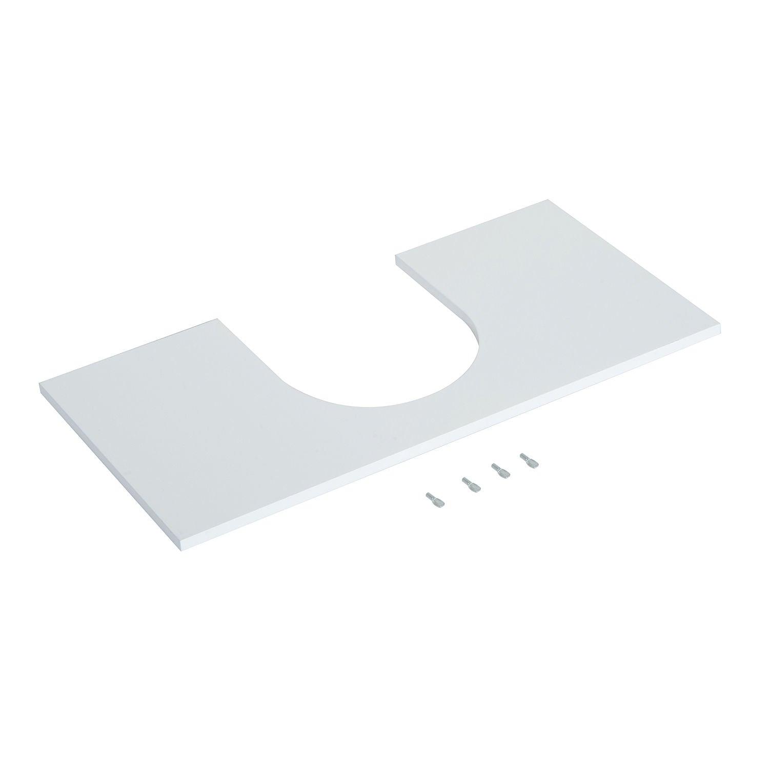 Bathroom Cabinet with 2 Doors and Shelves 60x30x56cm Modern White Wood Design