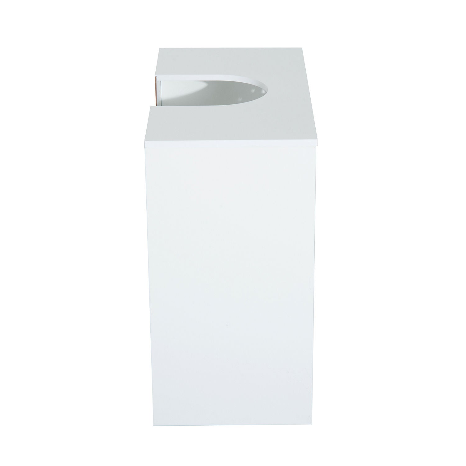 Bathroom Cabinet with 2 Doors and Shelves 60x30x56cm Modern White Wood Design