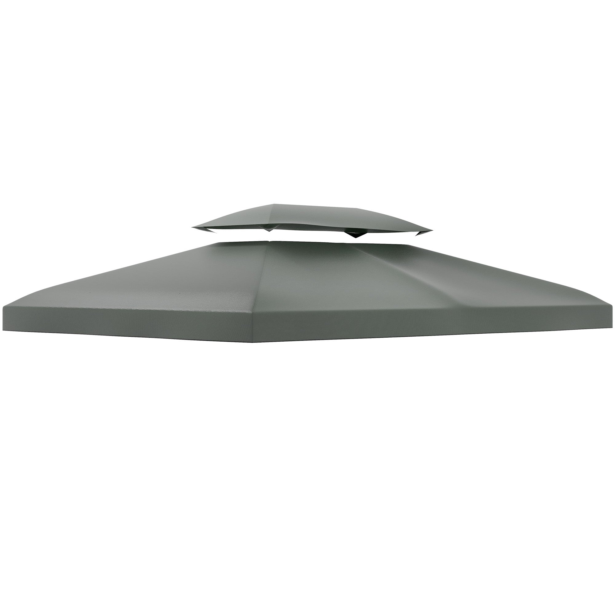 Replacement Roof for Metal Pavilion 3x4m Water-Resistant Pavilion Roof with Double Roof, Replacement Cover for Garden Pavilion Party Tent Gazebo Polyester Dark Grey